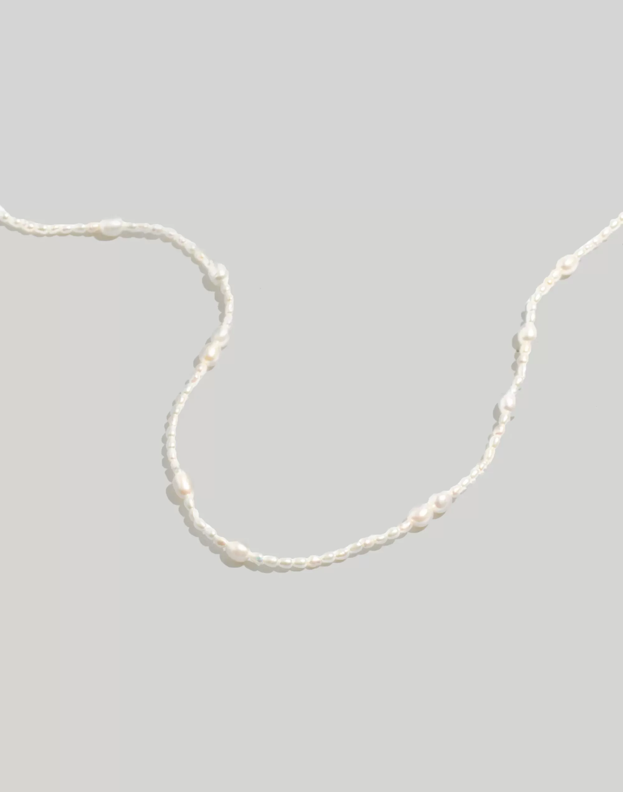 Madewell Necklaces>Mixed Pearl Beaded Choker Necklace Freshwater Pearl