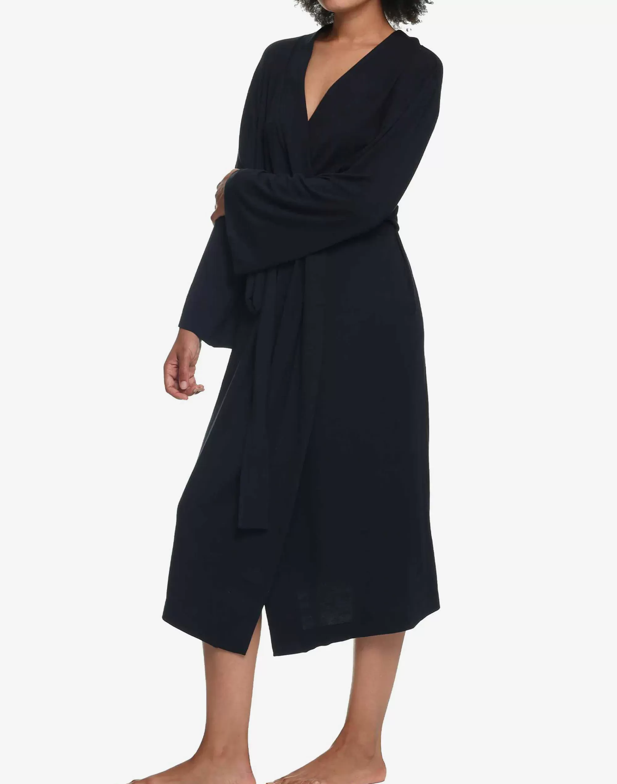 Madewell Pajamas>Modal Maxi Robe Black