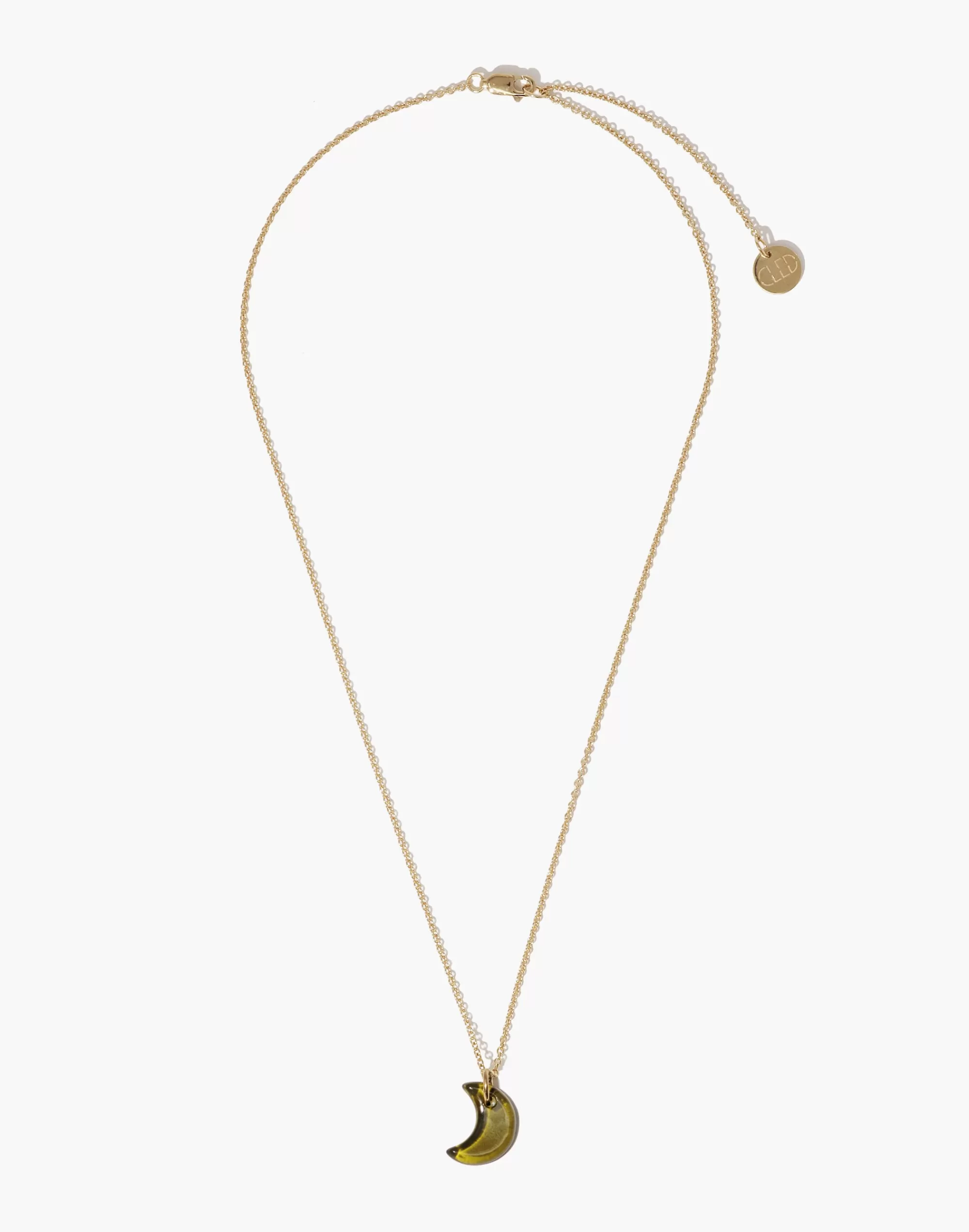 Madewell Necklaces>Moon Charm Necklace Light Brown