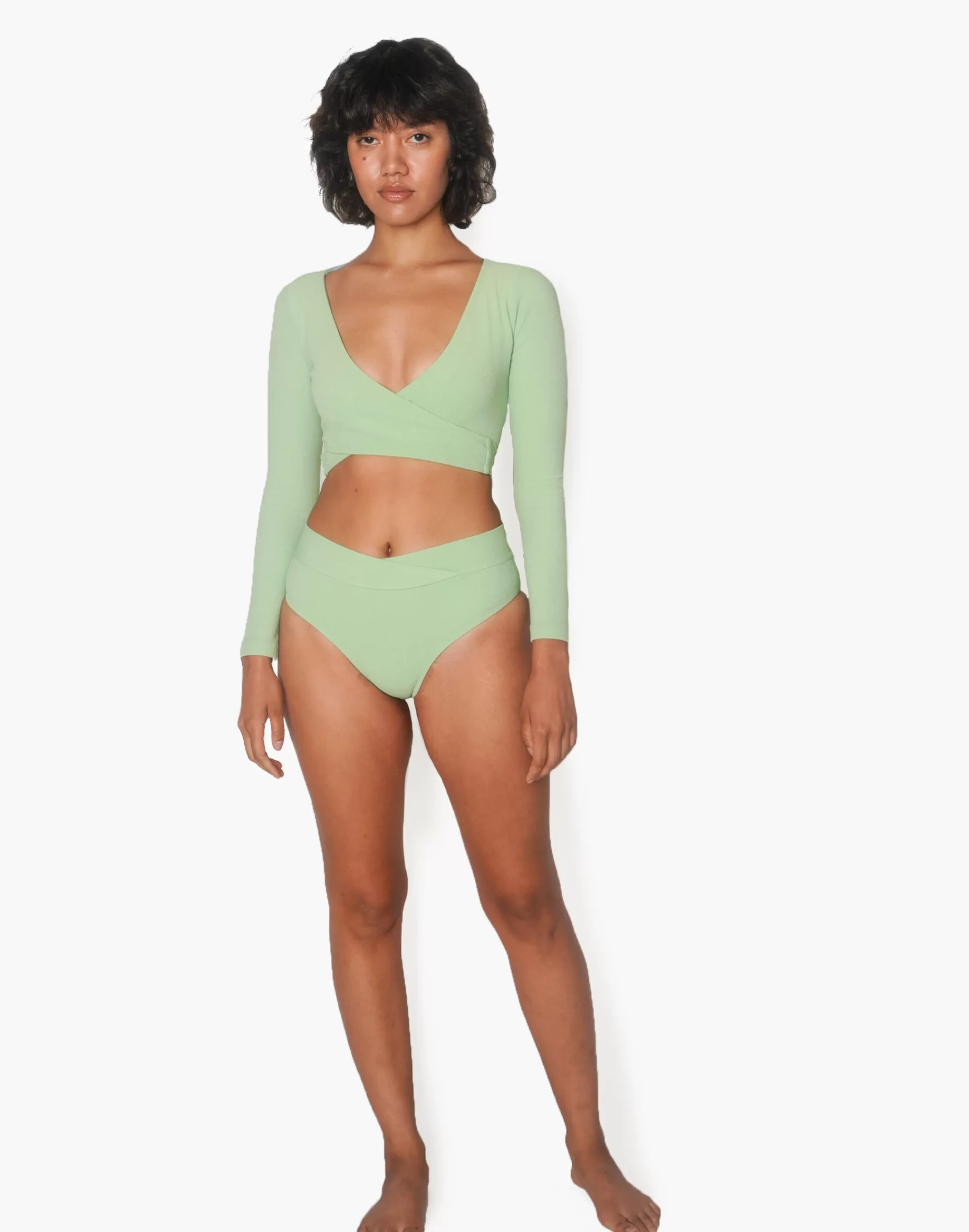 Madewell Swim>Mundaka Bikini Bottom Light Green