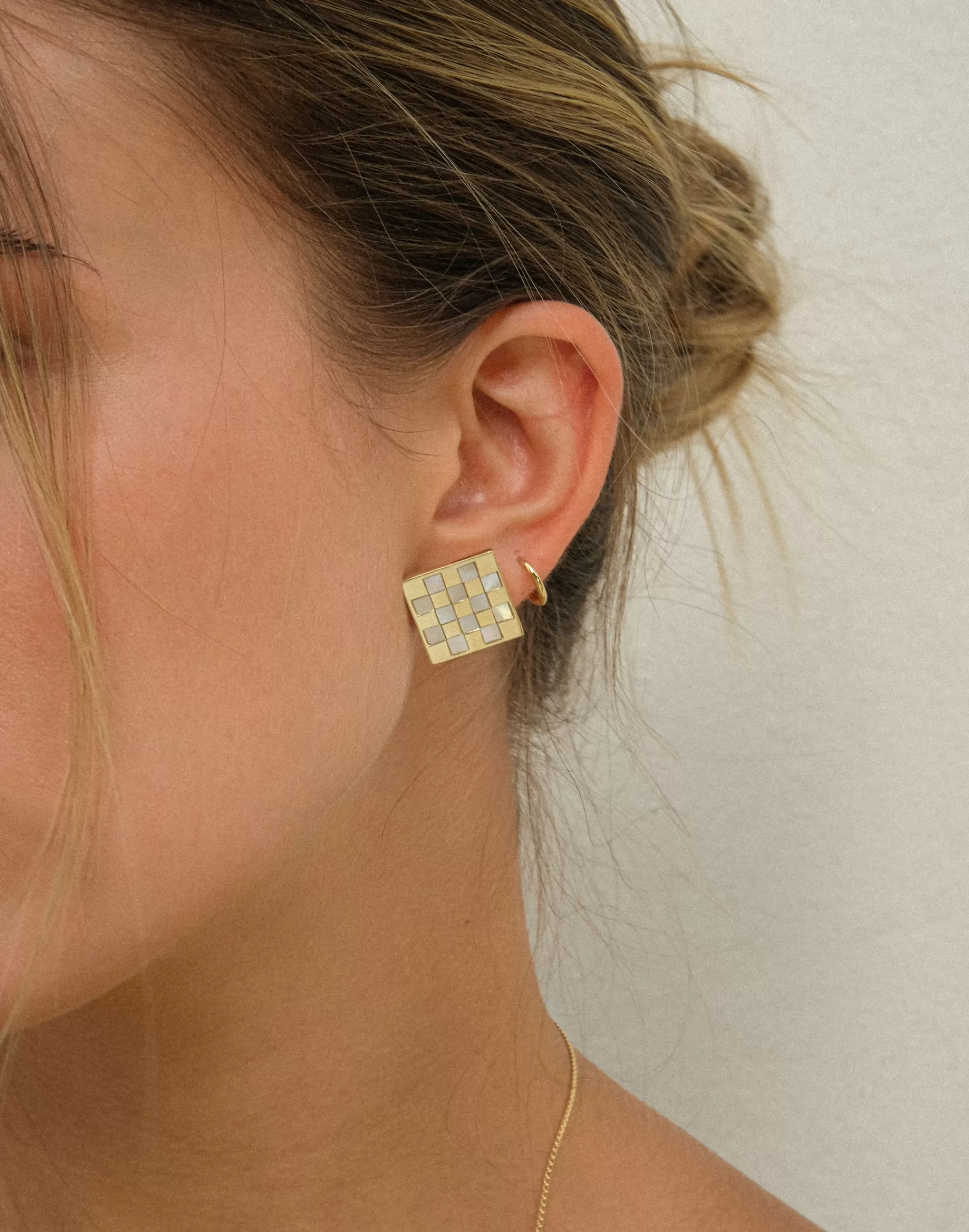 Madewell Earrings>Muns Ajedrez Earrings Gold