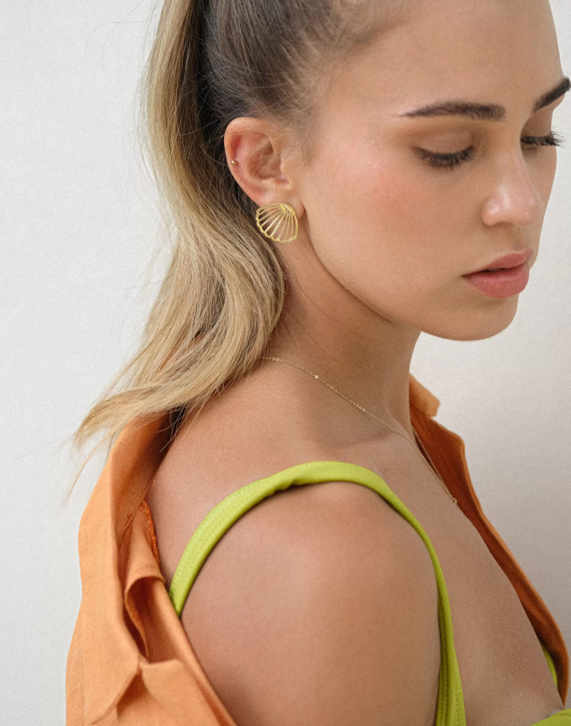 Madewell Earrings>Muns Concha Earrings Gold