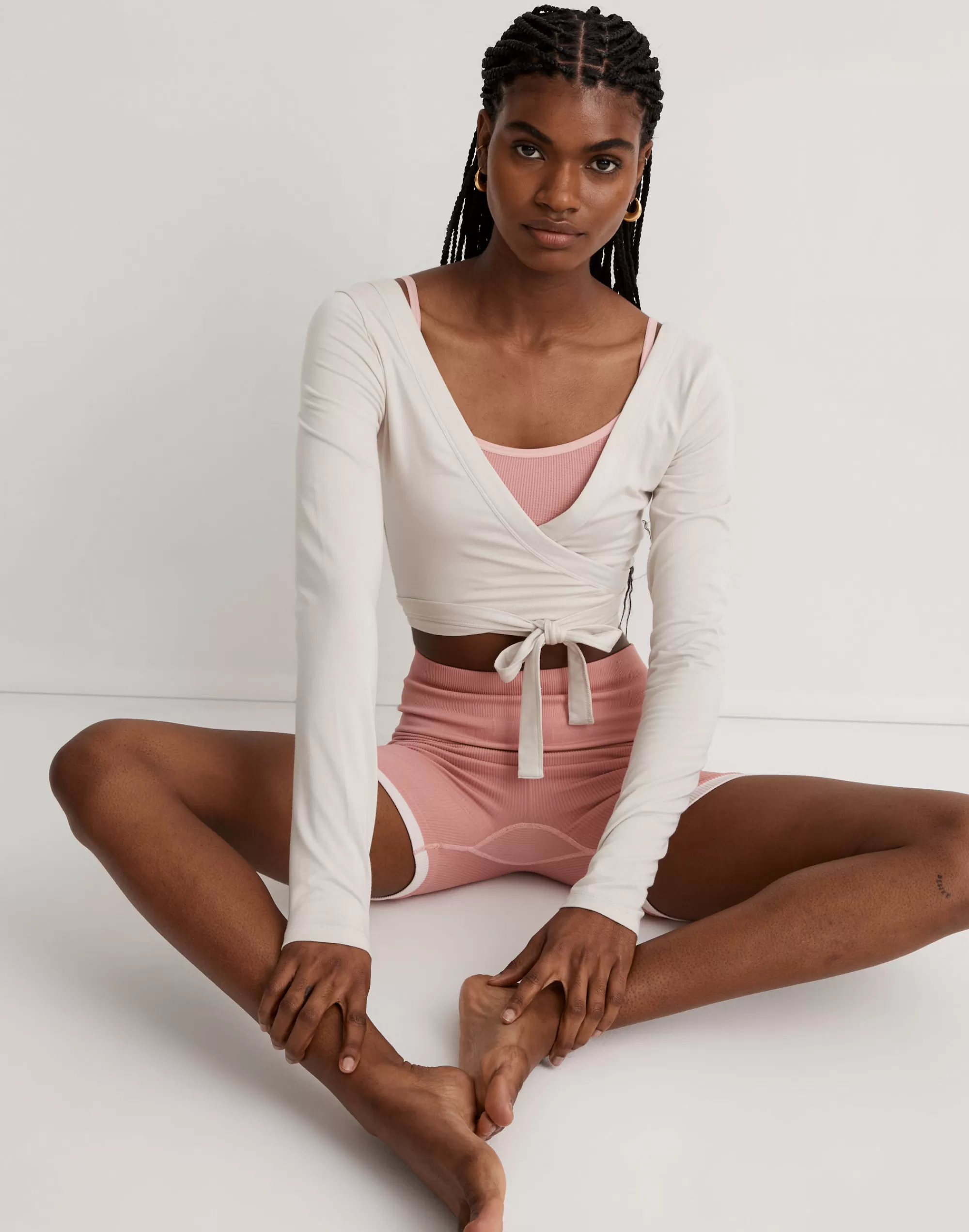 Madewell Activewear>Mwl Ballet Wrap Top Vintage Linen