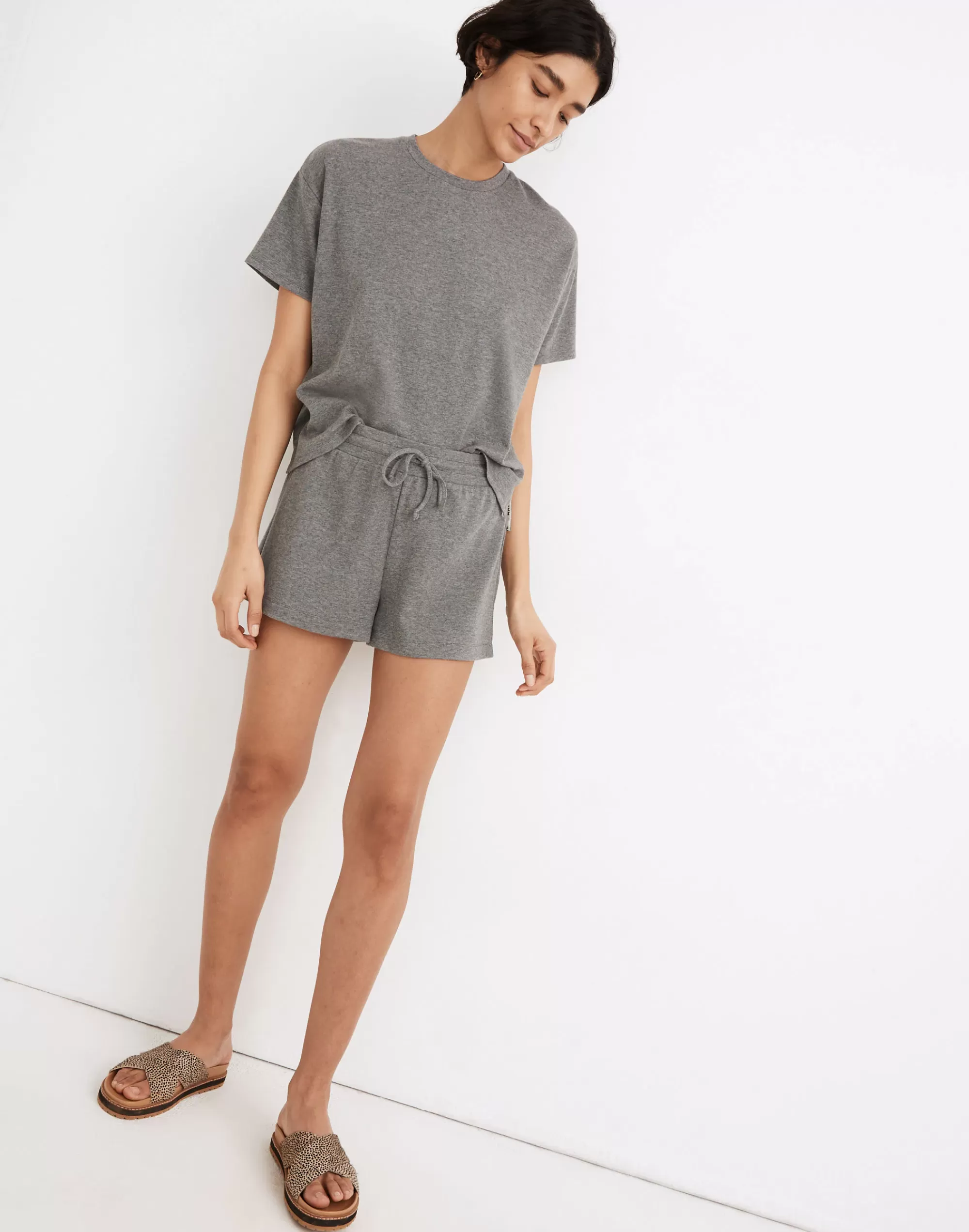 Madewell Sweatshirts & Sweatpants>Mwl Breeze Drawstring Shorts Heather Zinc