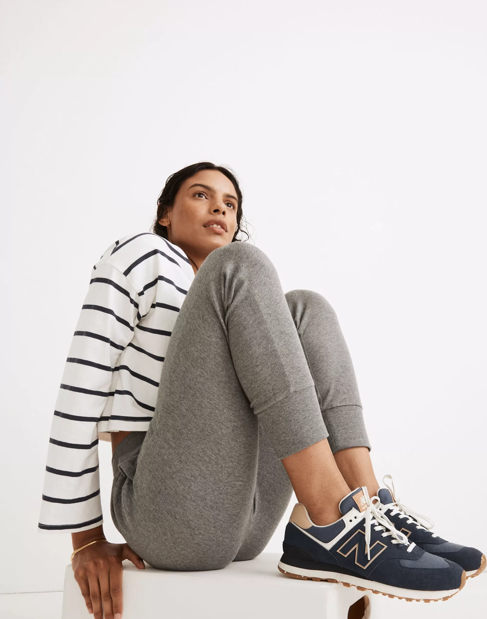 Madewell Sweatshirts & Sweatpants>Mwl Breeze Skinny Joggers Heather Zinc