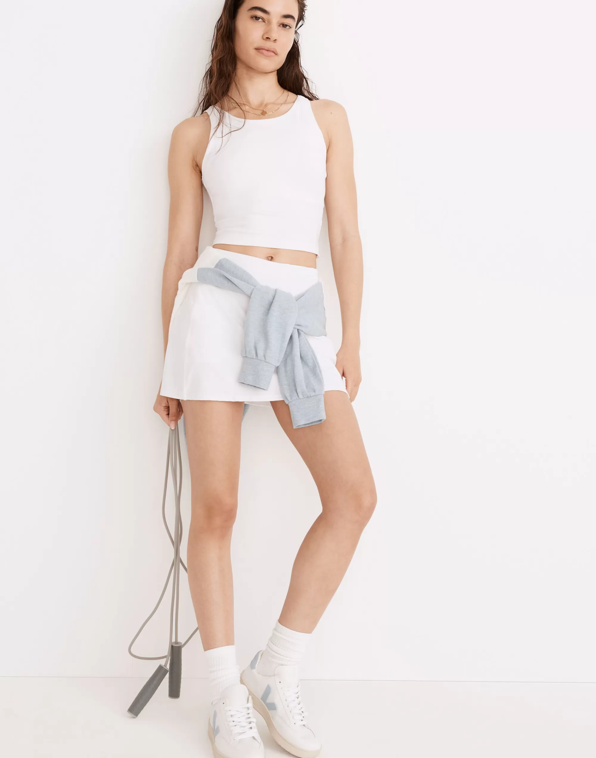 Madewell Activewear>Mwl Flex Fitness Skirt Eyelet White