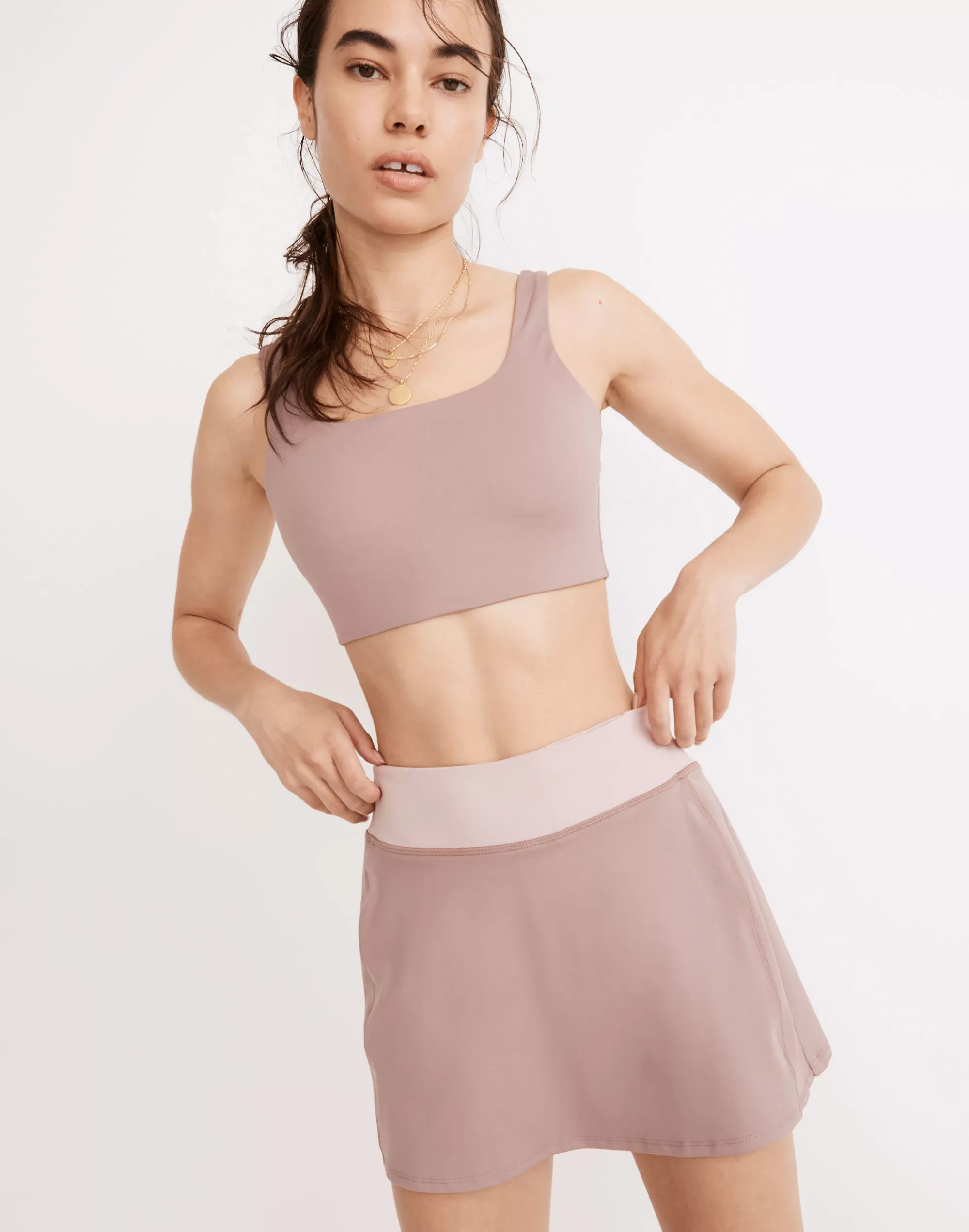 Madewell Activewear>Mwl Flex Fitness Skirt Mauve Shadow