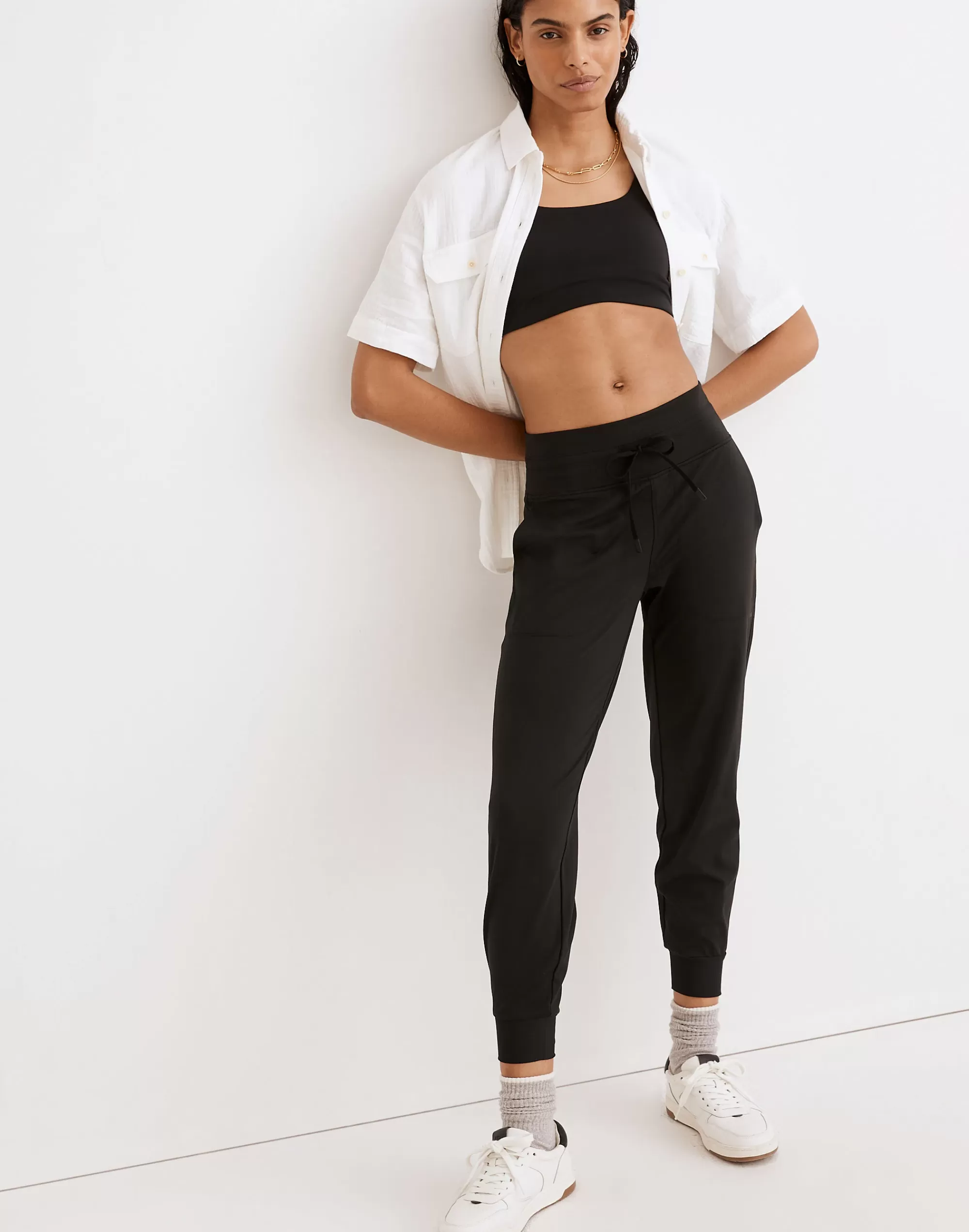 Madewell Activewear>Mwl Flex Skinny Joggers True Black