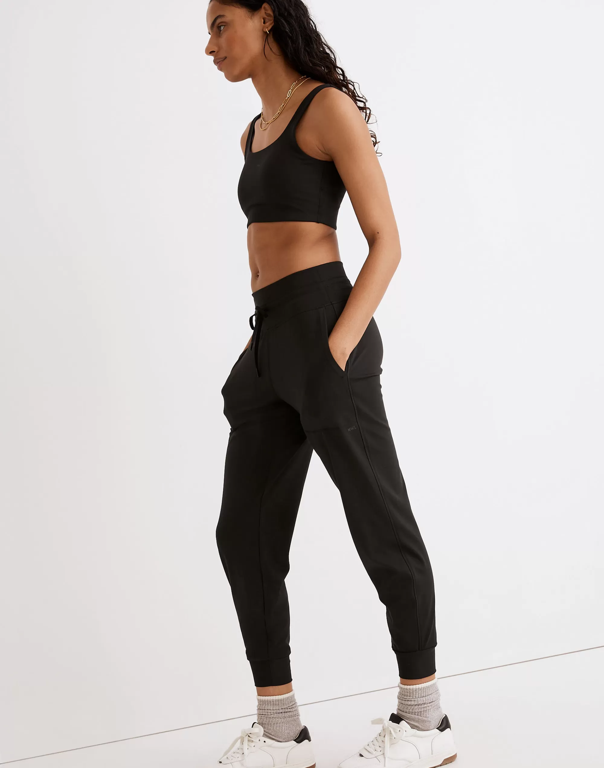 Madewell Activewear>Mwl Flex Skinny Joggers True Black