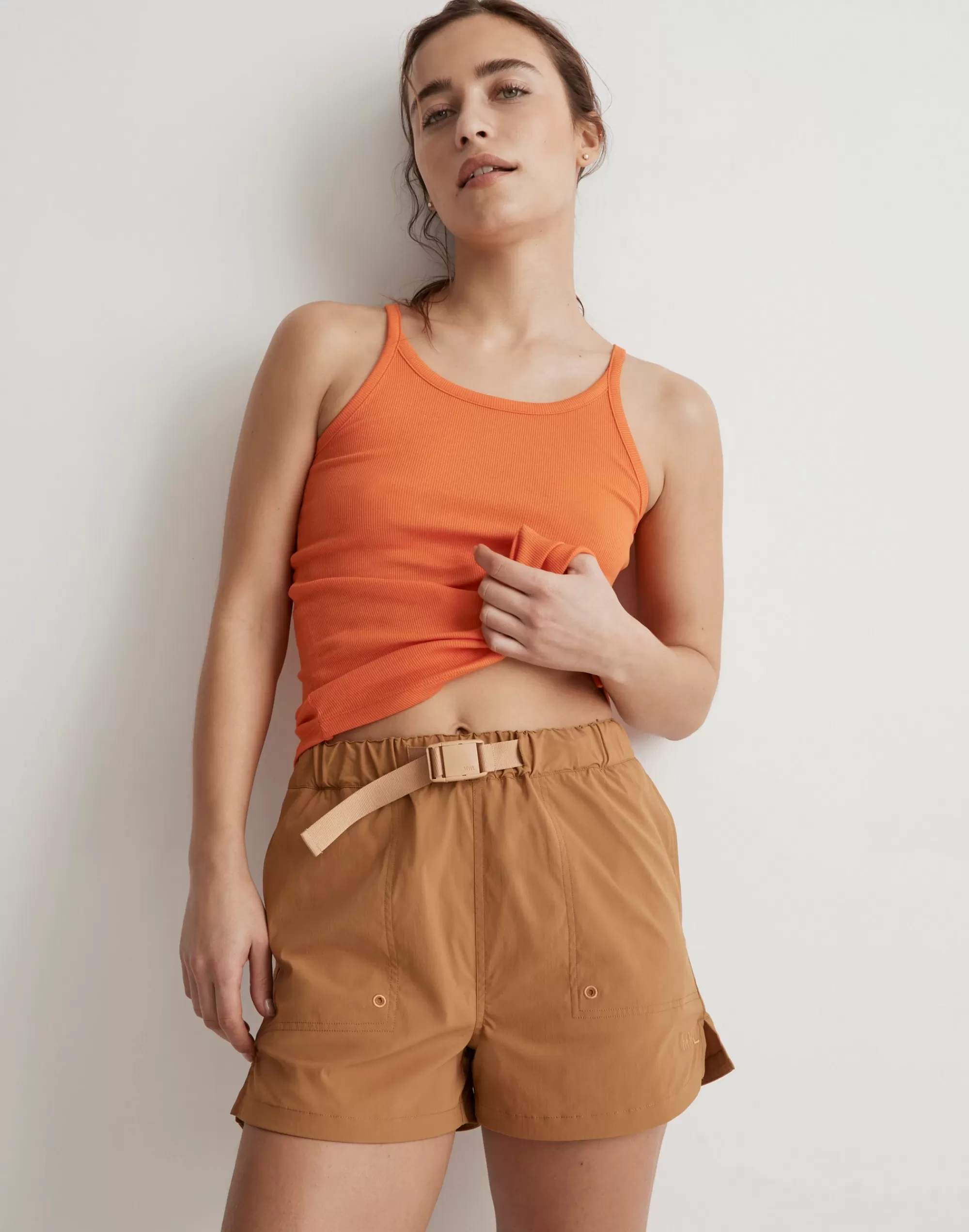 Madewell Activewear>Mwl Nylon Cargo Shorts Toffee