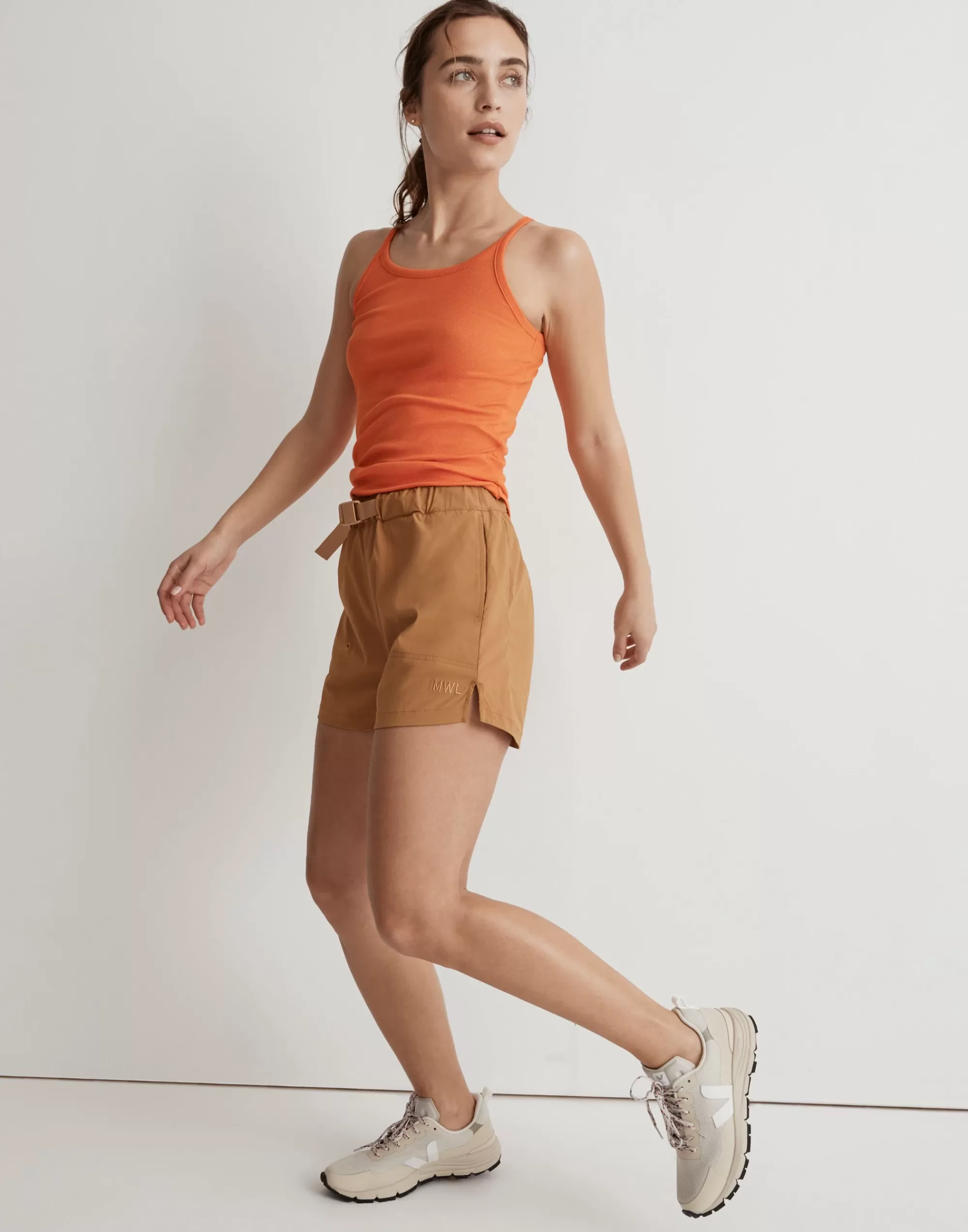 Madewell Activewear>Mwl Nylon Cargo Shorts Toffee