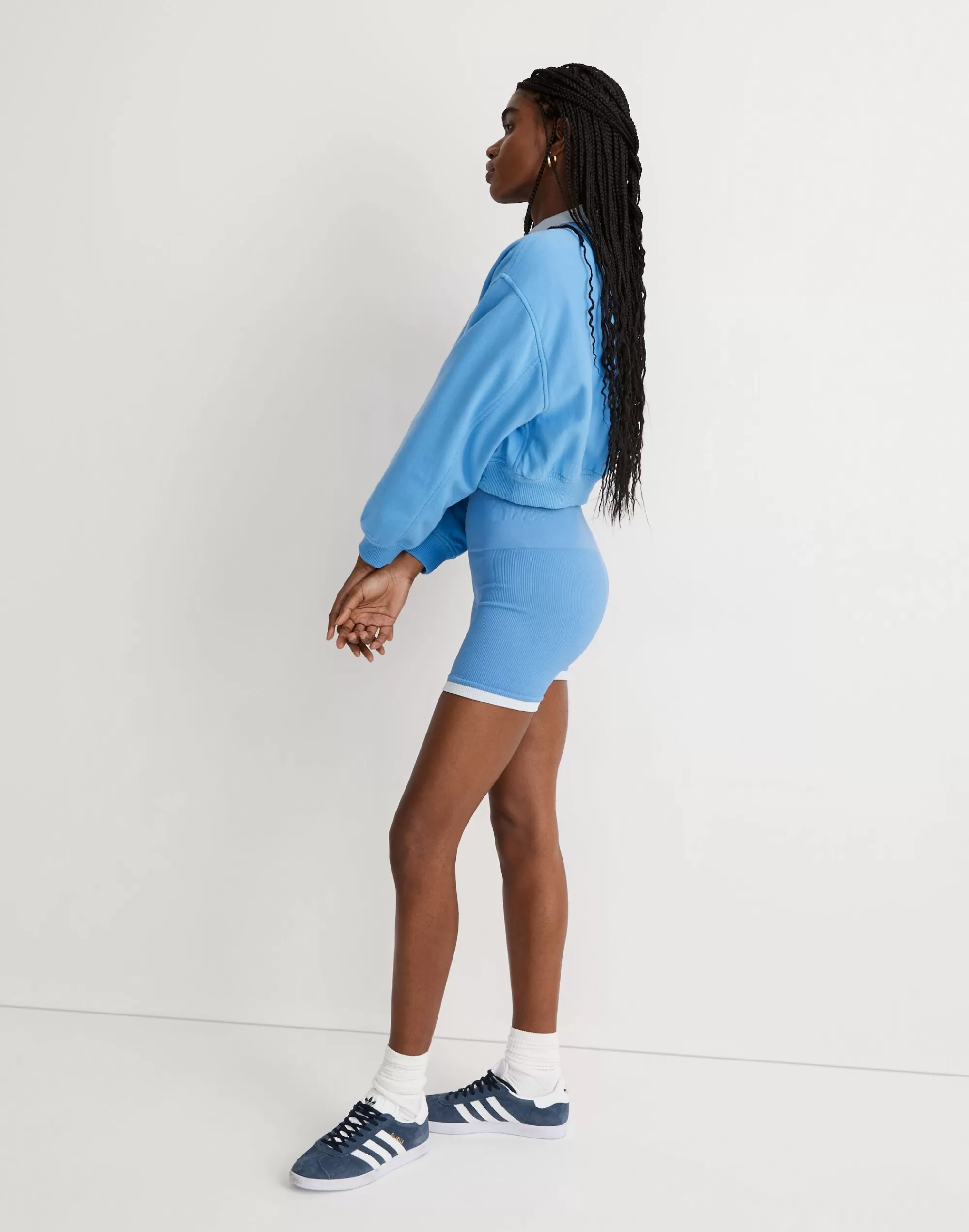 Madewell Activewear>Mwl Seamless Biker Shorts Oasis Blue