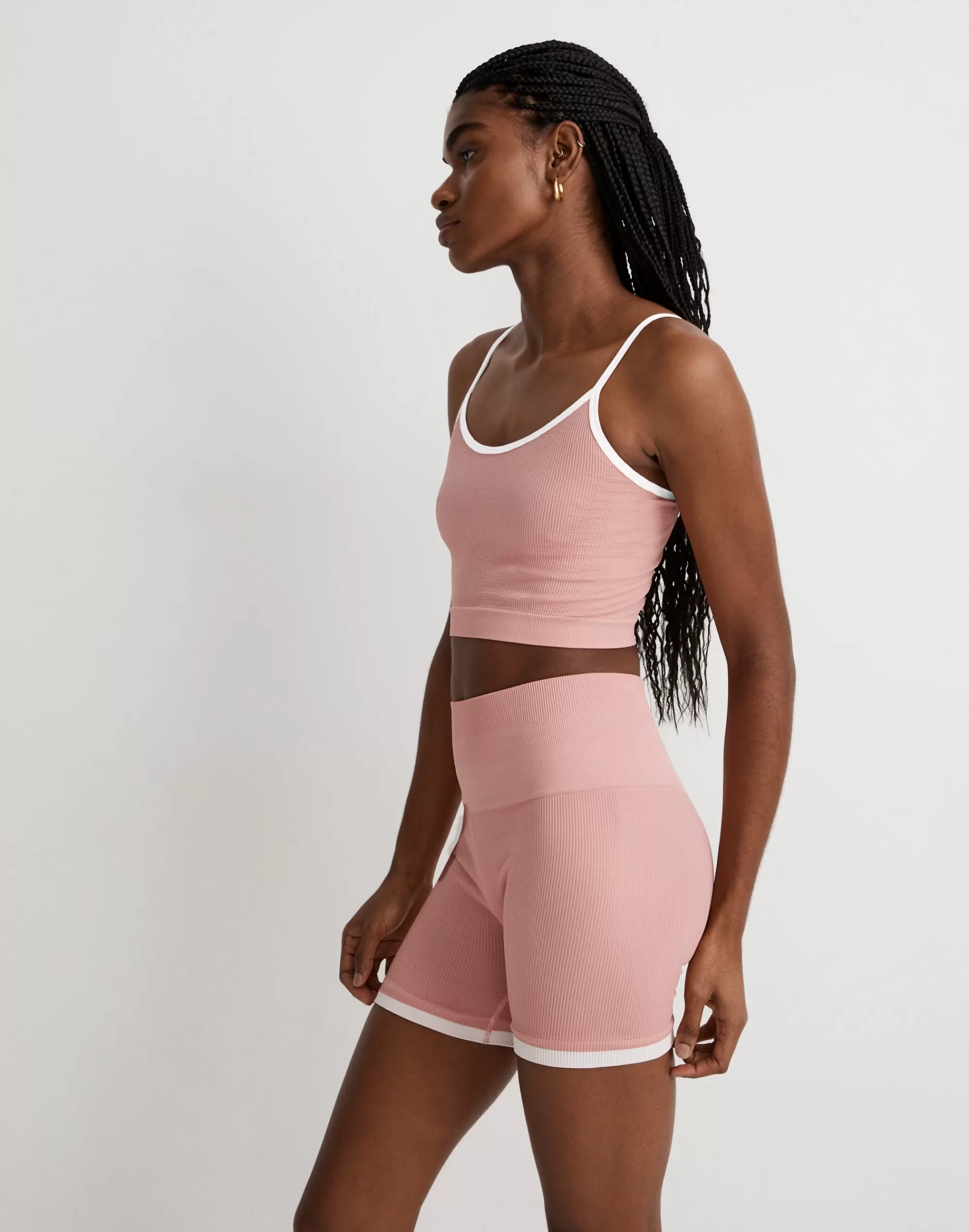 Madewell Shorts>Mwl Seamless Biker Shorts Dried Blossom