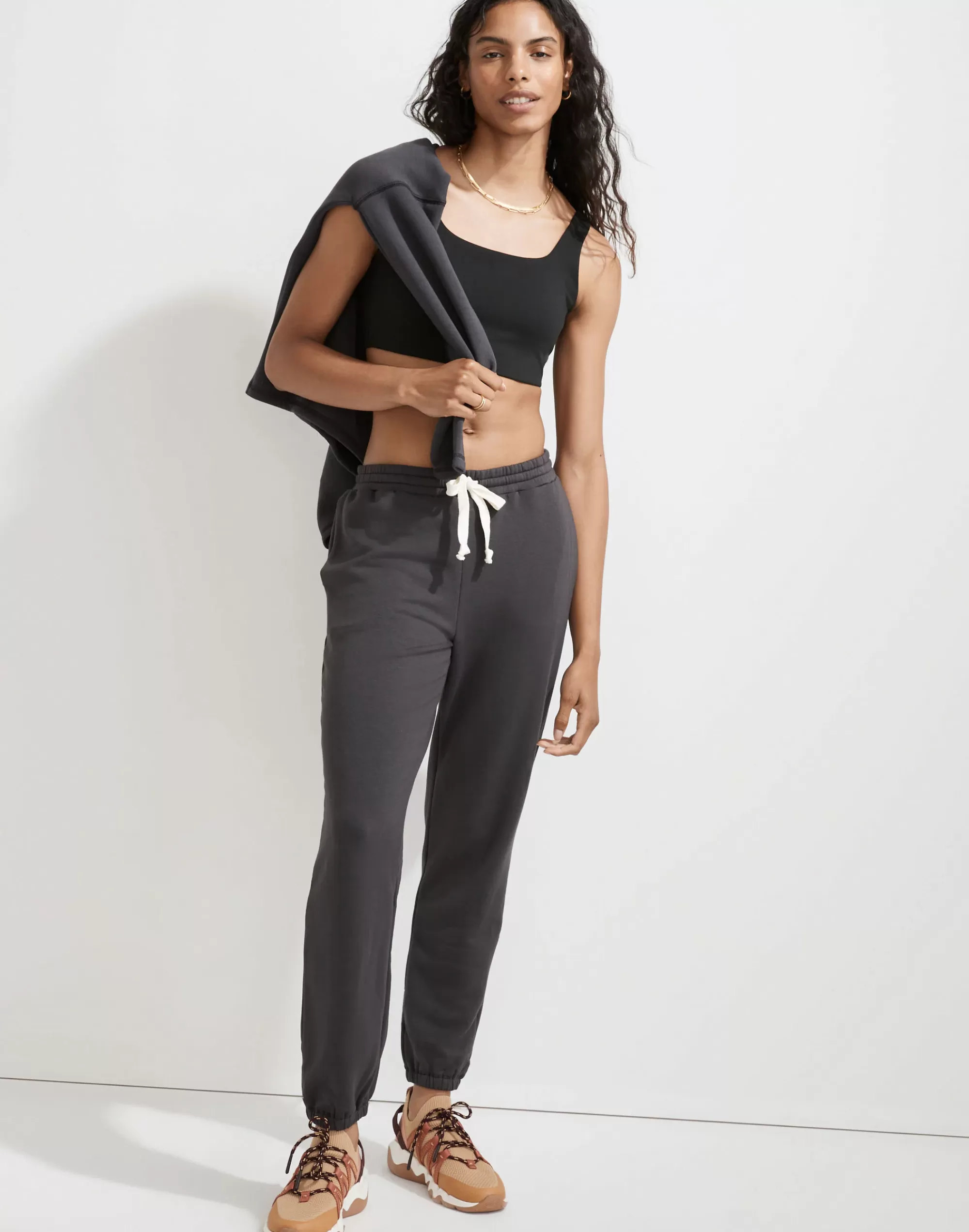 Madewell Sweatshirts & Sweatpants>Mwl Superbrushed Easygoing Sweatpants Black Coal