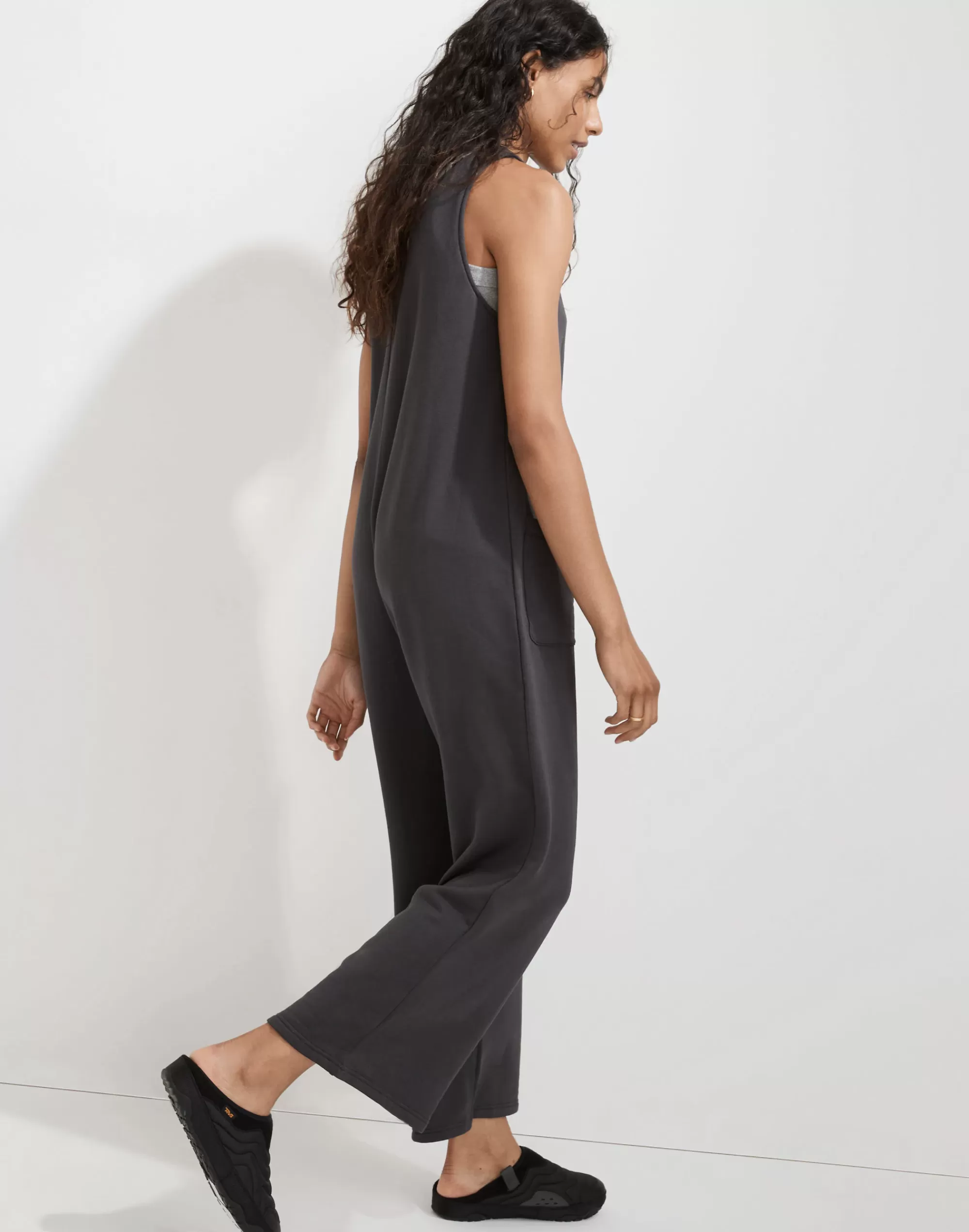 Madewell Jumpsuits & Overalls>Mwl Superbrushed Pull-On Jumpsuit Black Coal