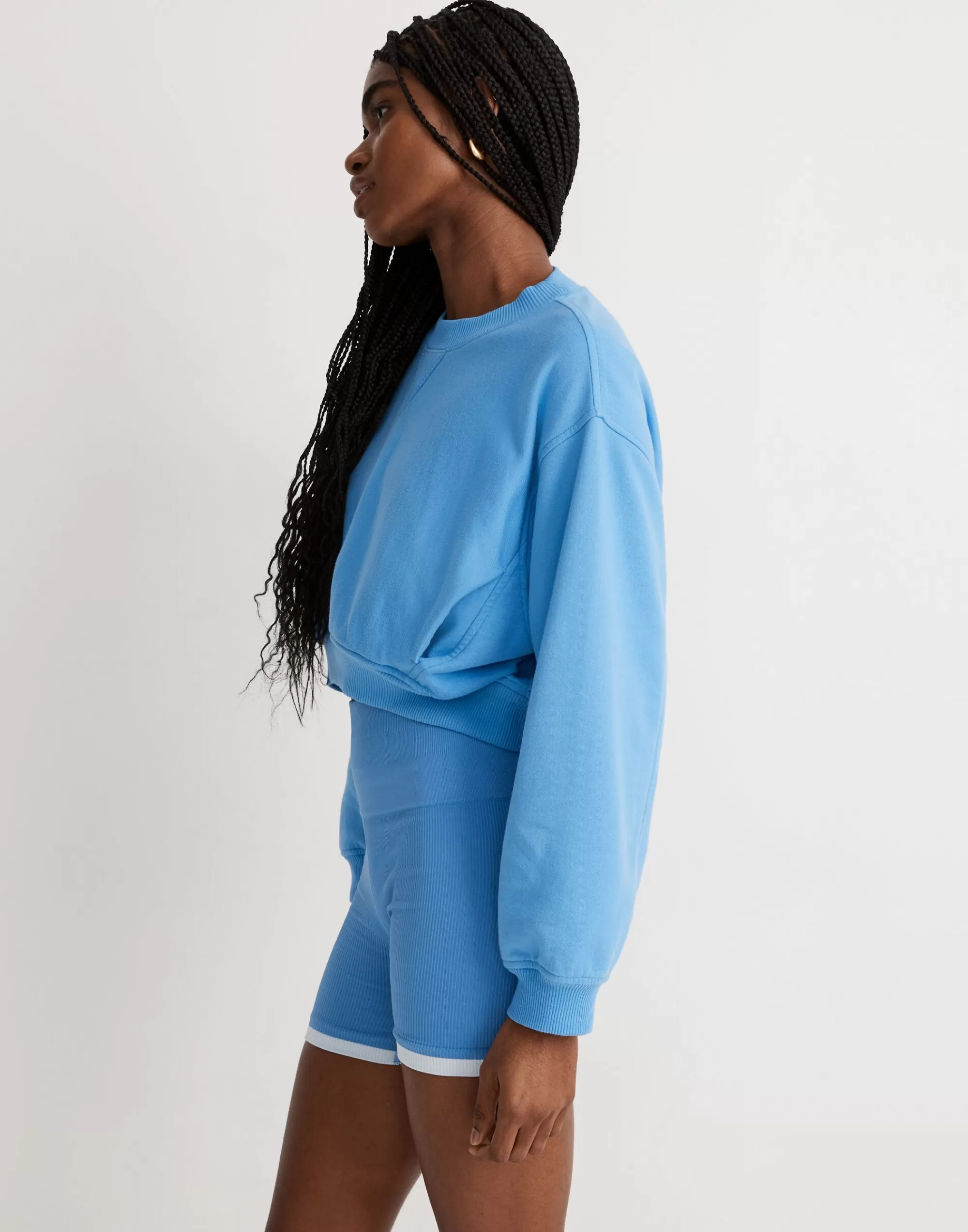 Madewell Activewear>Mwl Terry Sweatshirt Oasis Blue