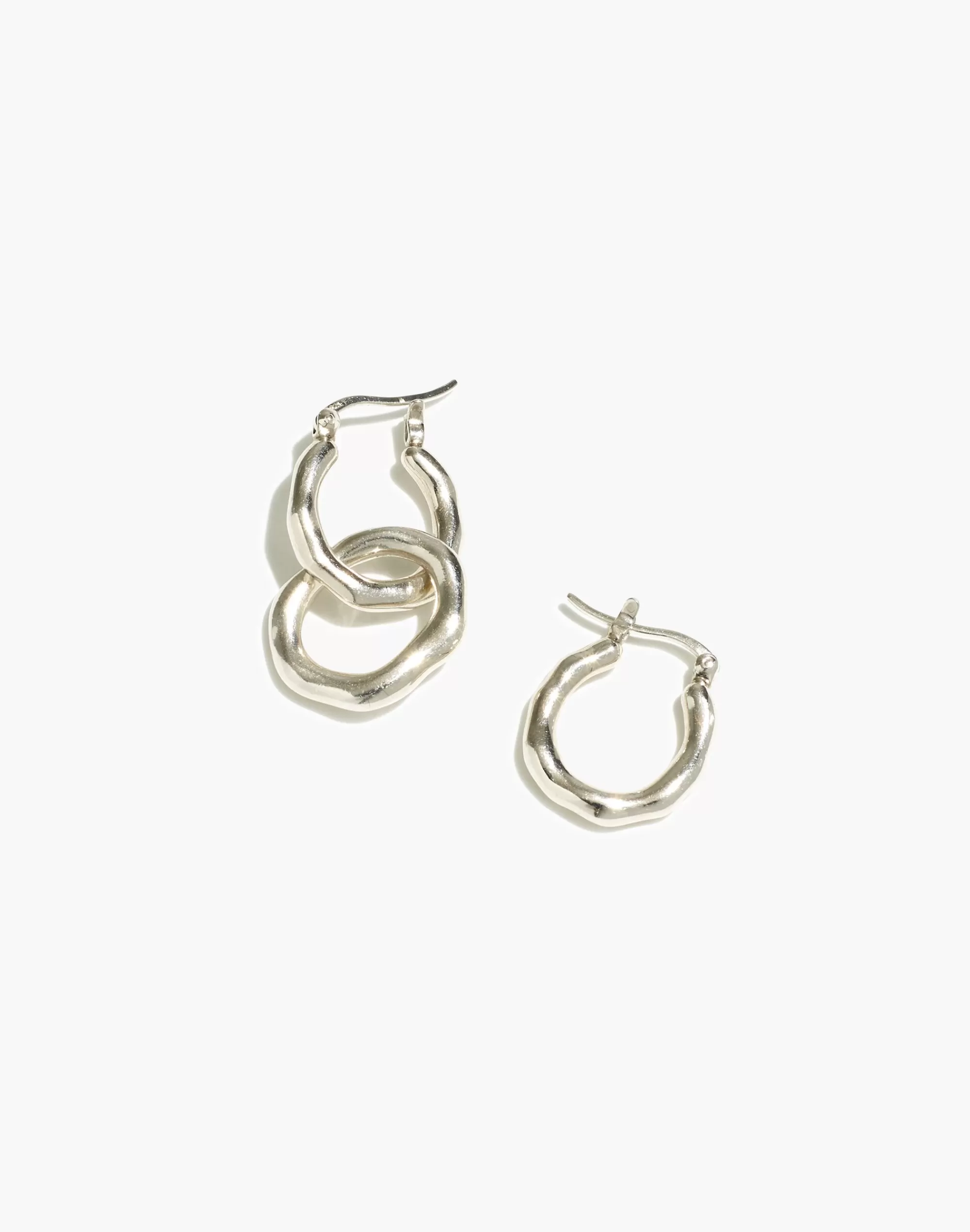 Madewell Earrings>Nashira Arnó Sterling Pond Hoop Earrings Silver