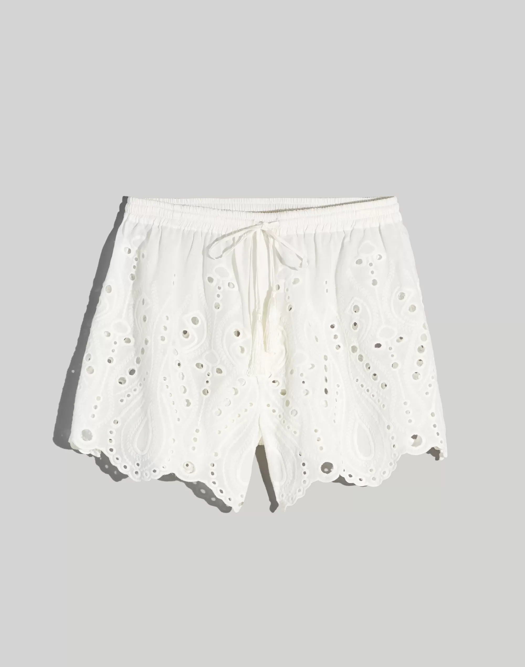 Madewell Swim>Natalie Martin Embroidered Jasper Cover-Up Short Salt