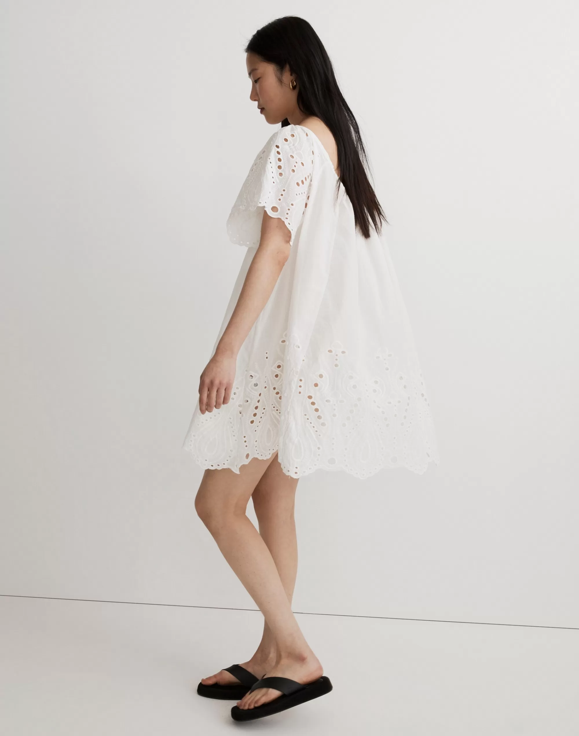 Madewell Dresses>Natalie Martin Embroidered Marina Cover-Up Dress Salt