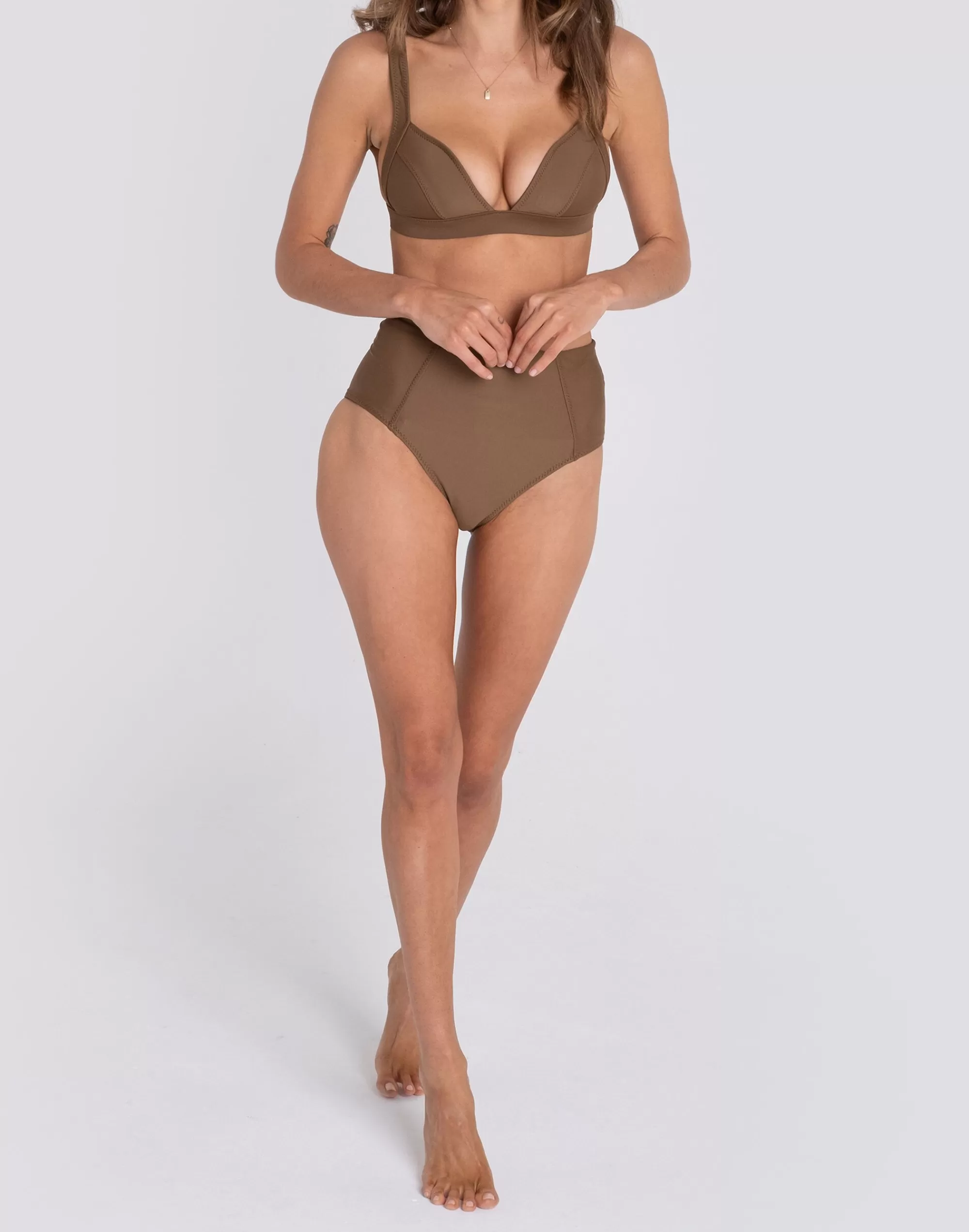 Madewell Swim>Neeve Contour Bikini Top Brown