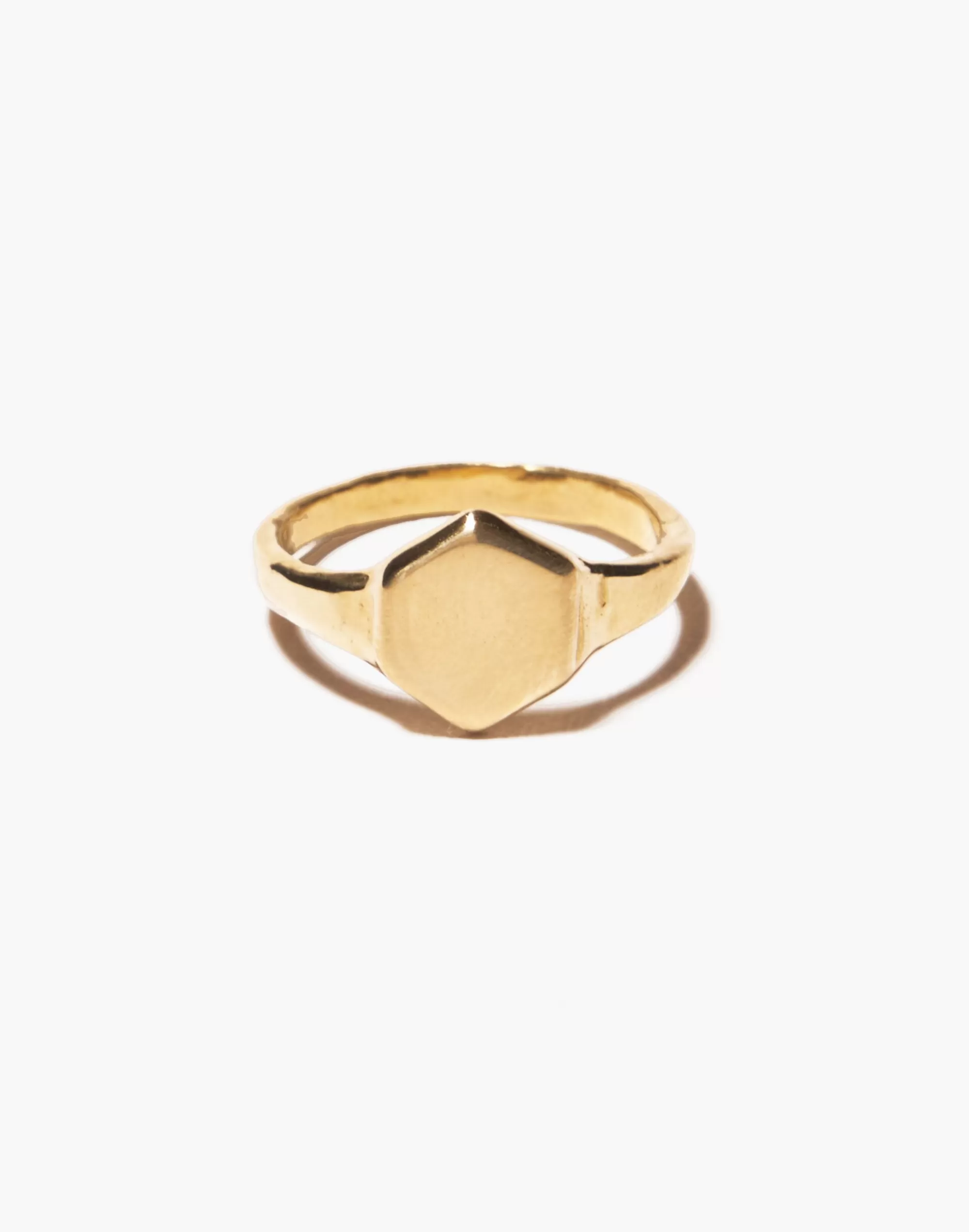 Madewell Rings>Odette Hex Signet Ring Brass