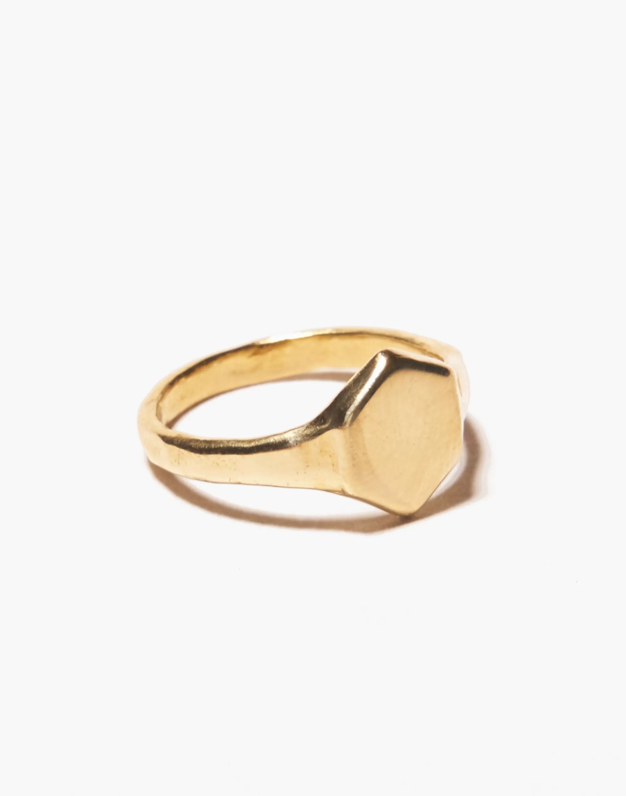 Madewell Rings>Odette Hex Signet Ring Brass