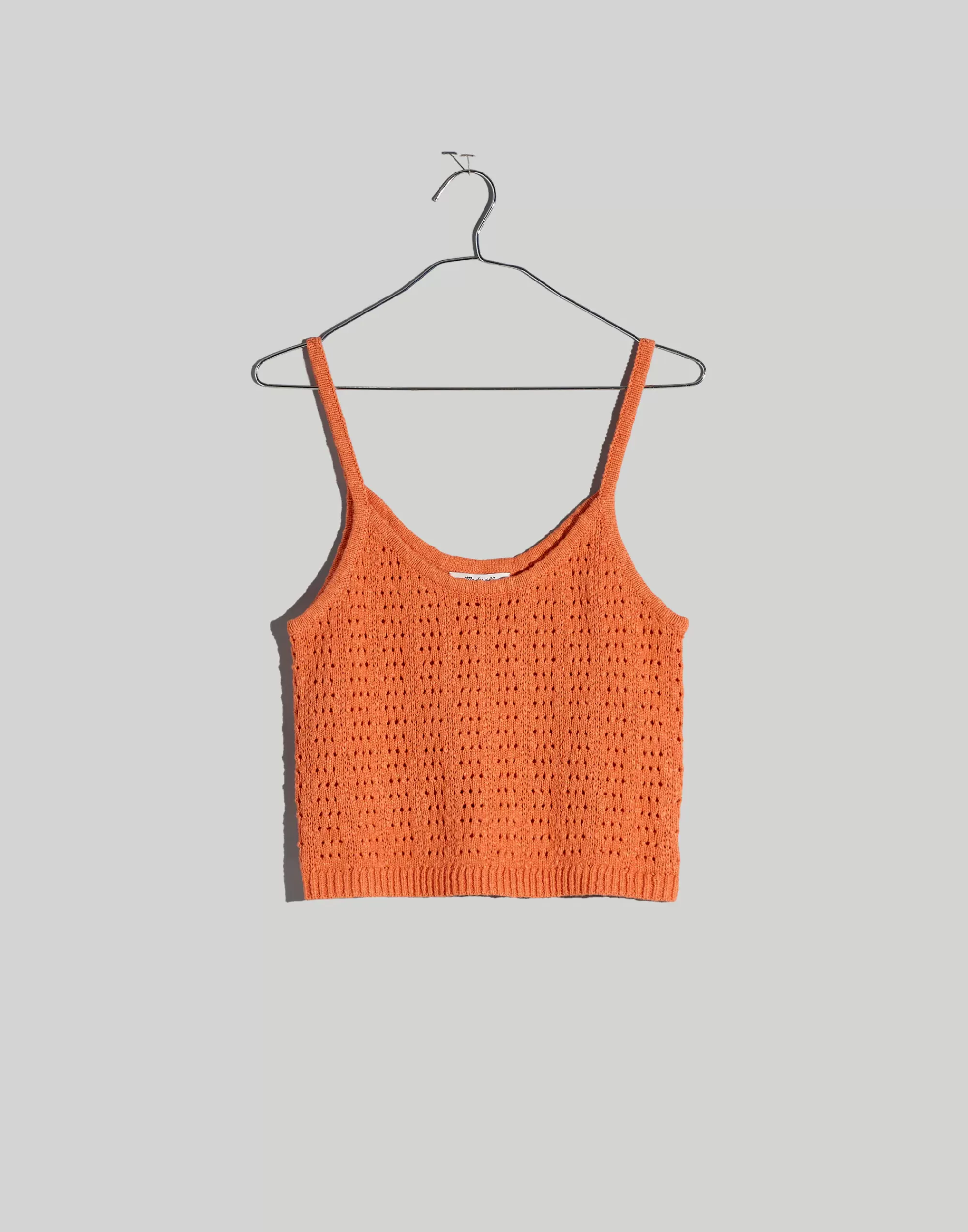 Madewell Tees>Open-Stitch Sweater Tank Classic Coral