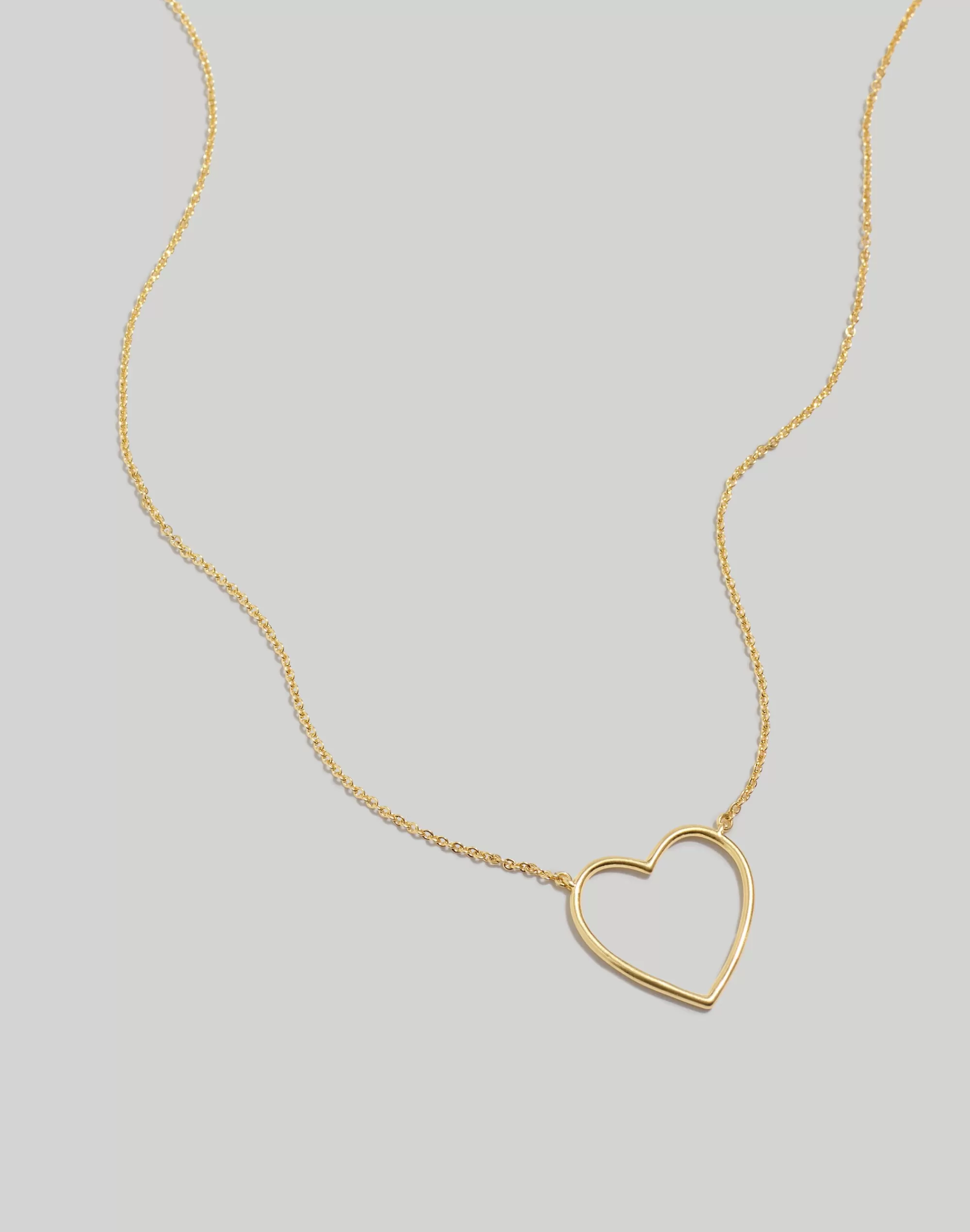 Madewell Necklaces>Open-Wire Heart Necklace Vintage Gold