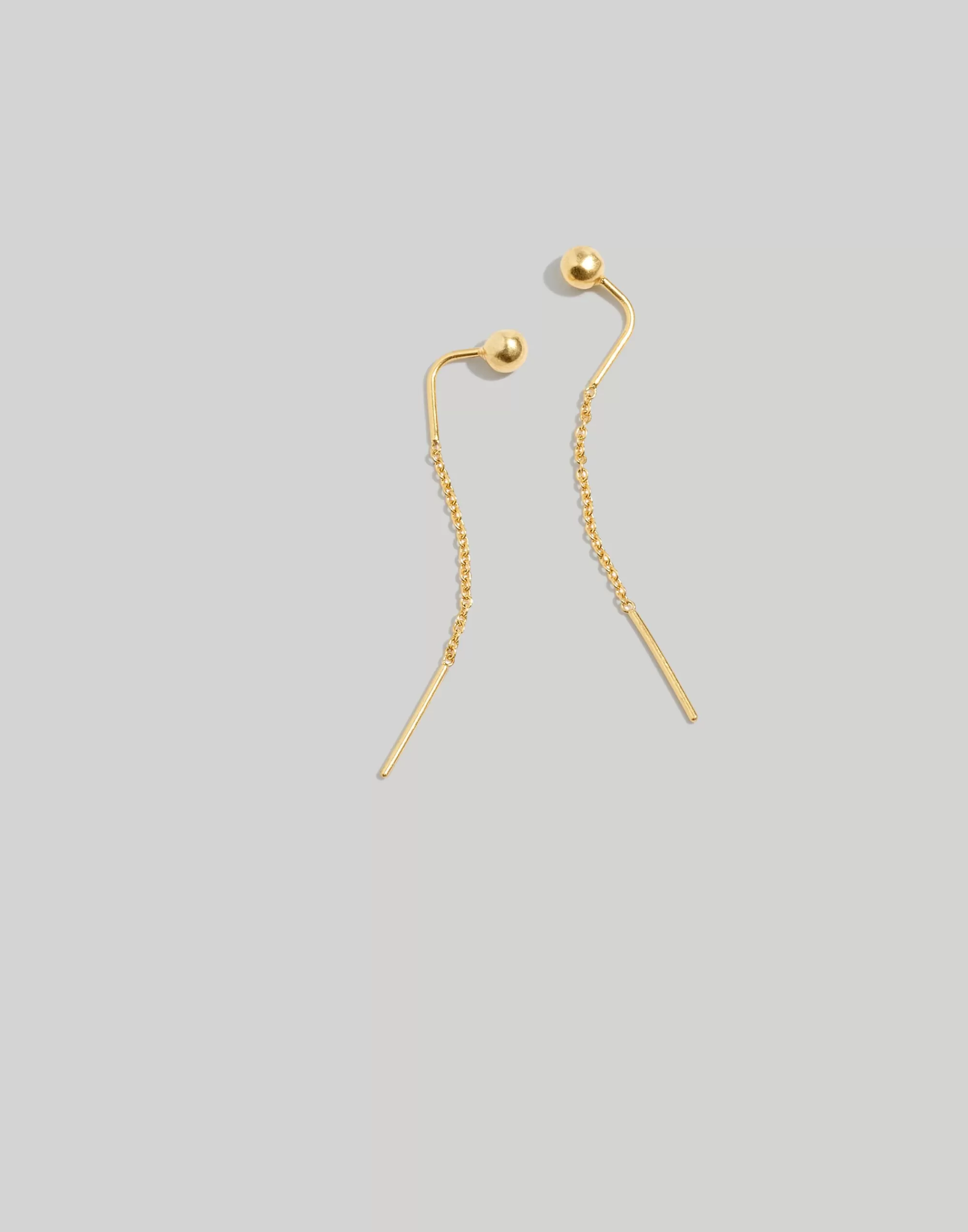 Madewell Earrings>Organic Circle Threader Earrings Vintage Gold