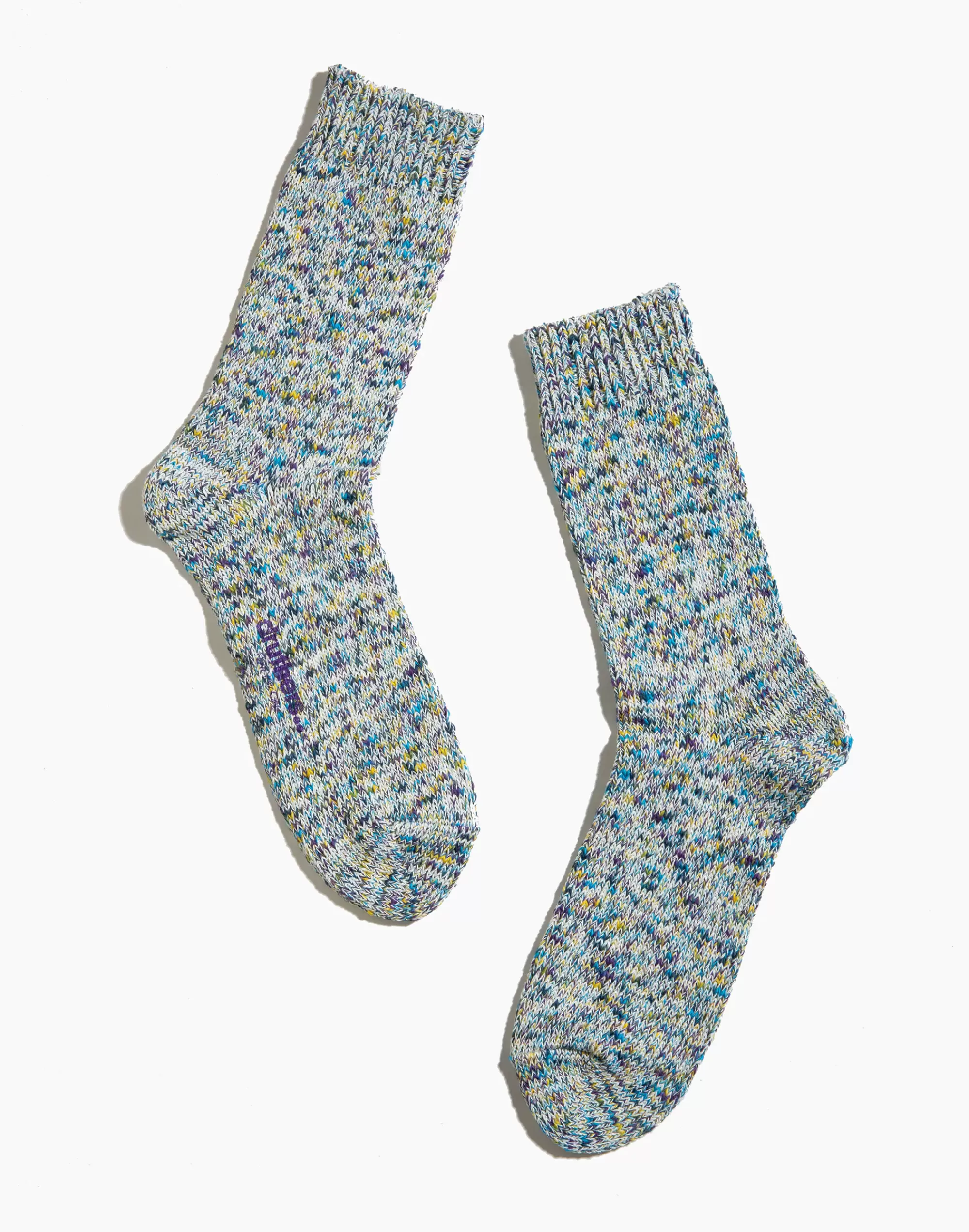 Madewell Socks>Organic Cotton Tie-Dye Crew Socks Blue Multi