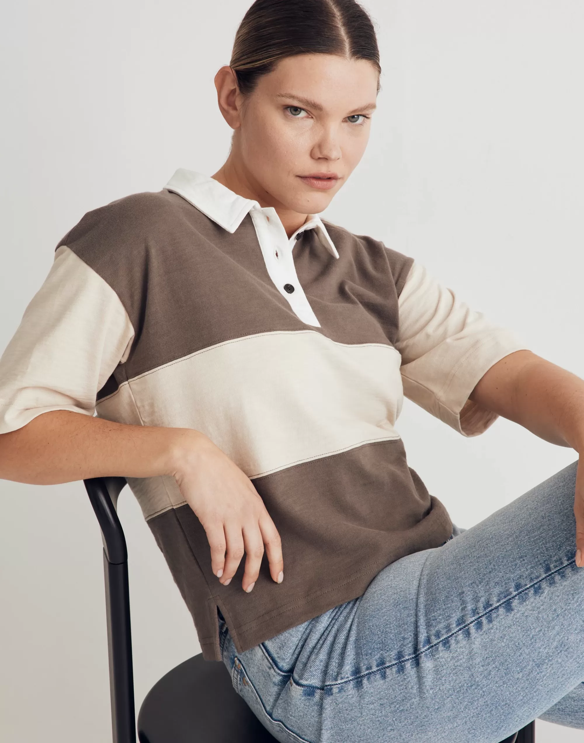 Madewell Tees>Oversized Polo Shirt Cyprus Ruins