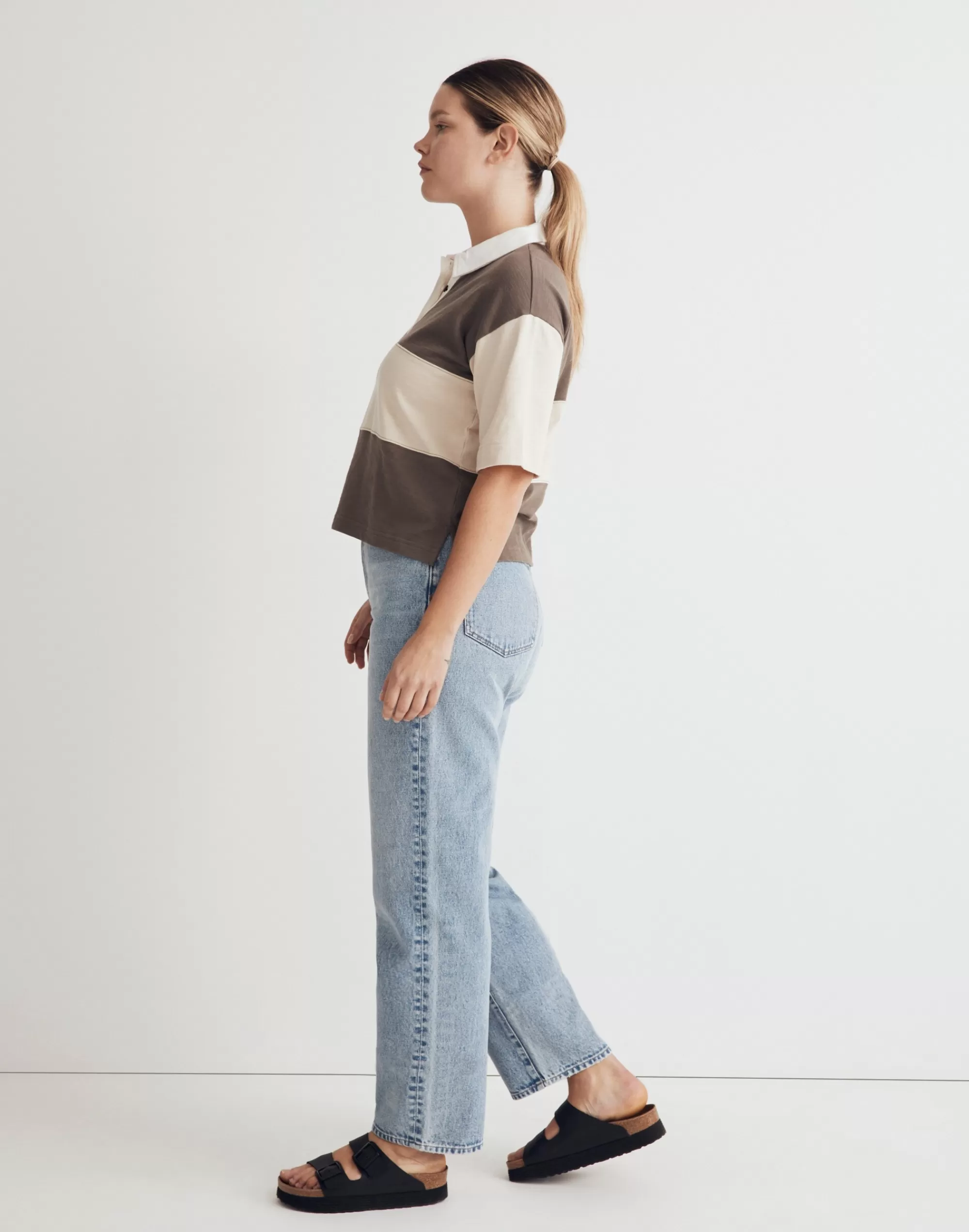 Madewell Tees>Oversized Polo Shirt Cyprus Ruins