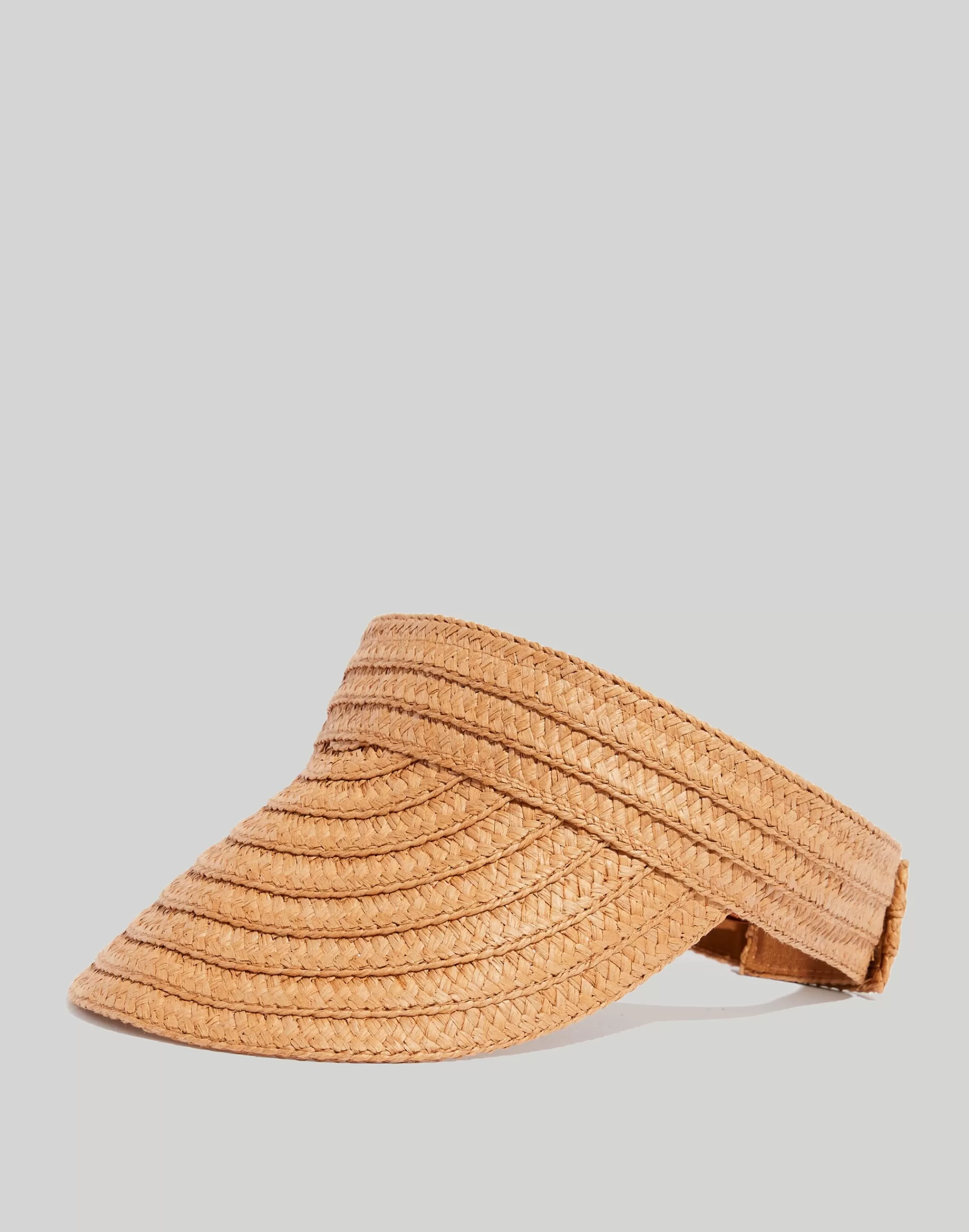 Madewell Hats>Packable Braided Straw Visor Warm Nutmeg