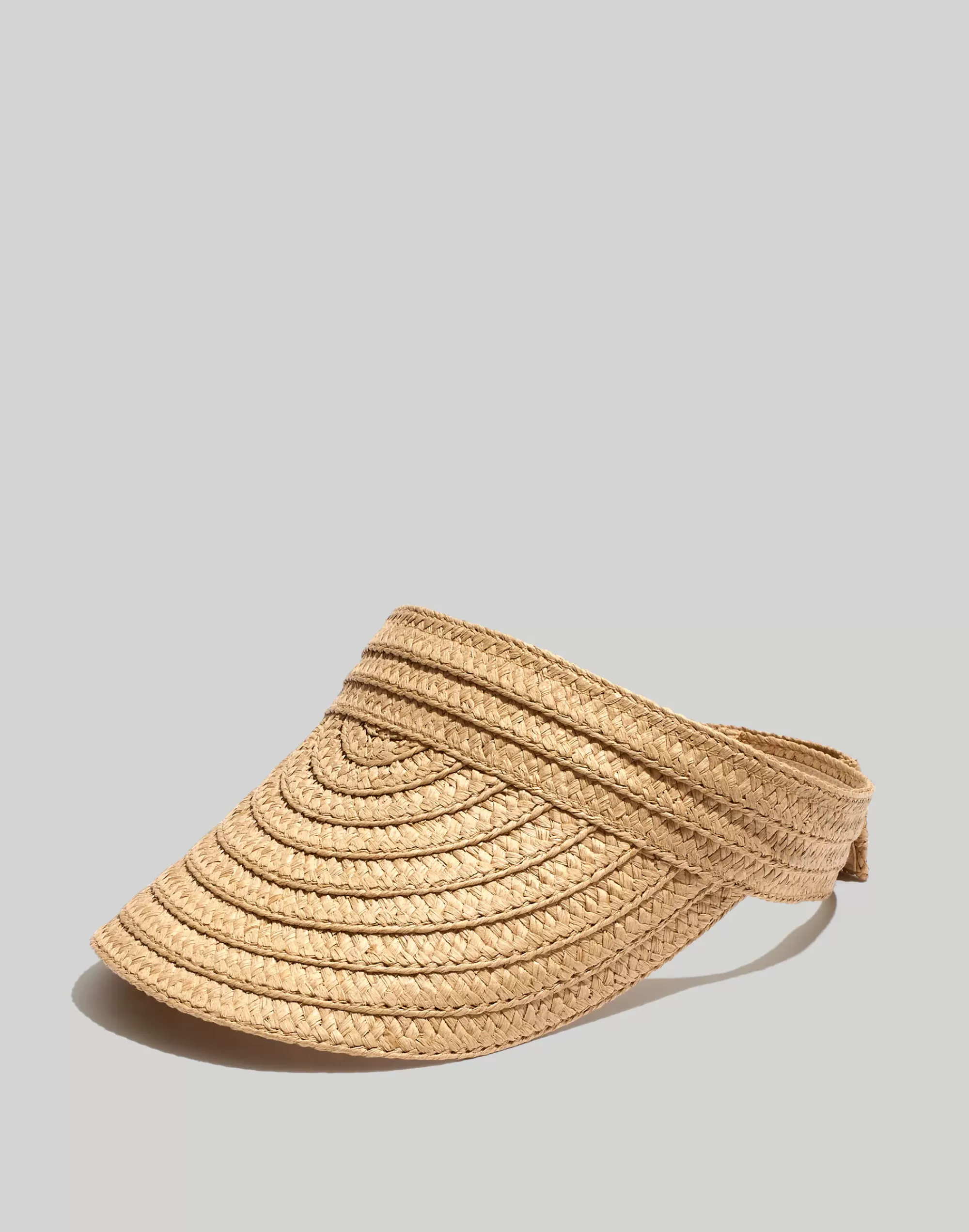 Madewell Hats>Packable Braided Straw Visor Natural Multi