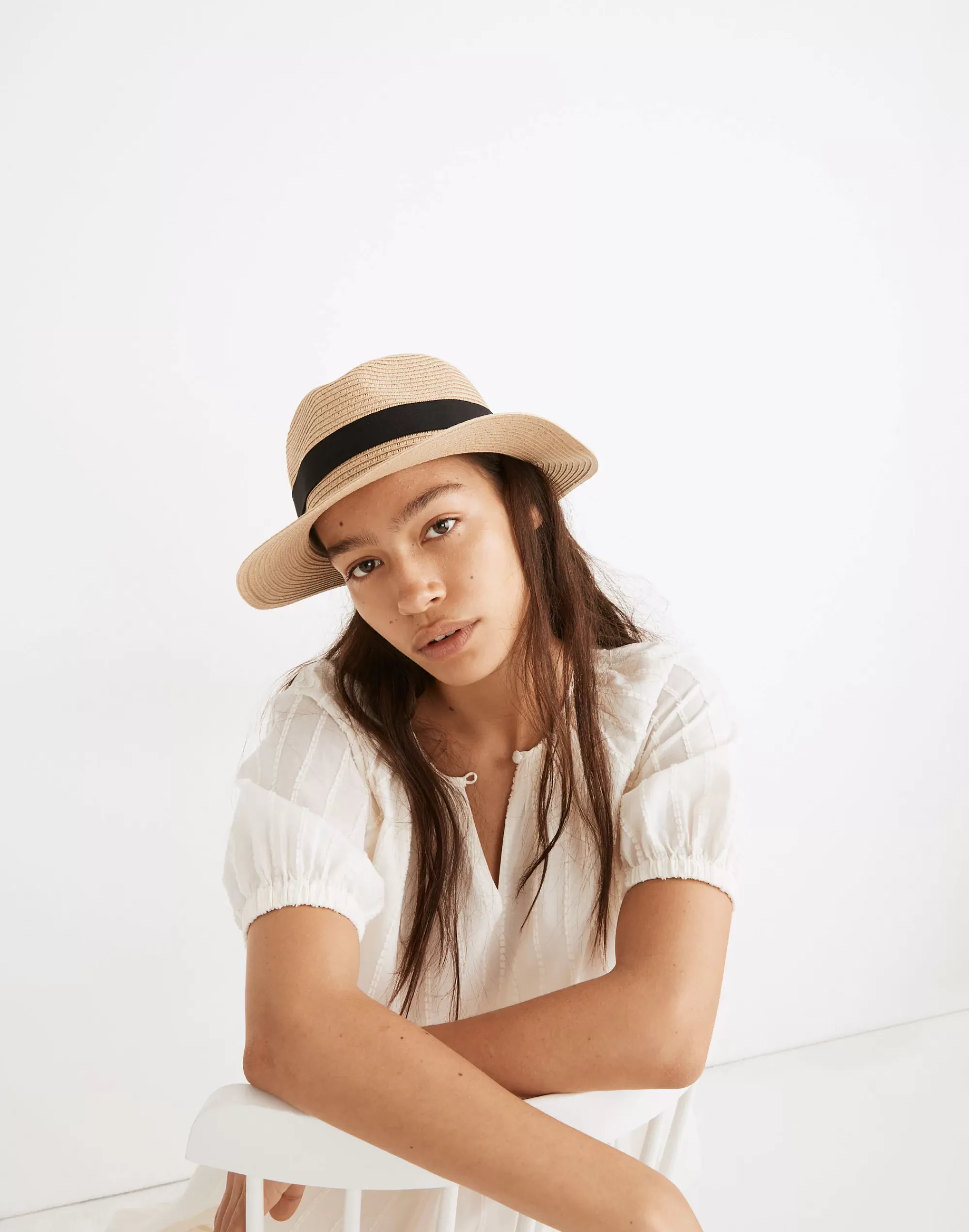 Madewell Hats>Packable Straw Fedora Hat Natural Straw