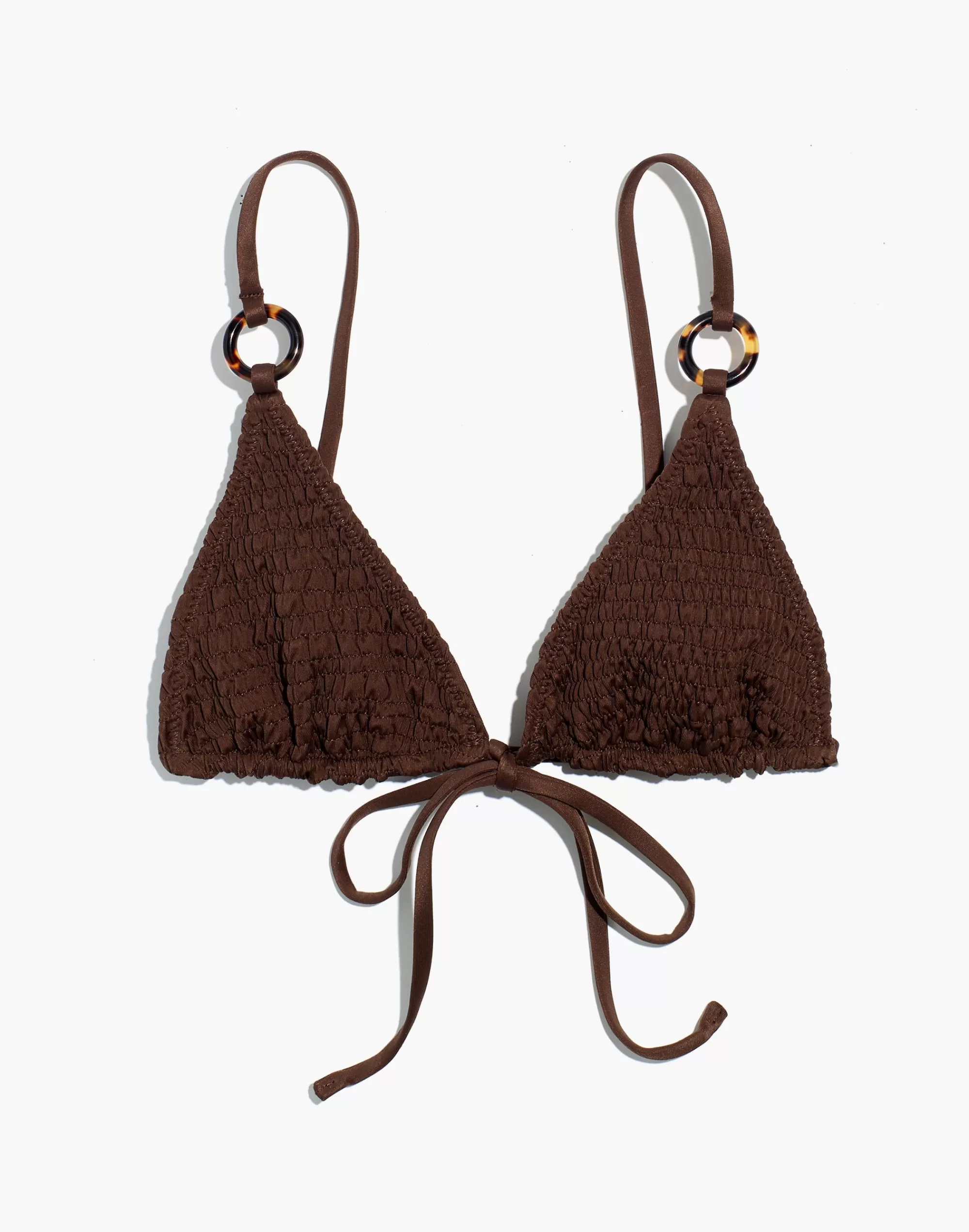 Madewell Swim>Palm Isadore String Bikini Top Chocolate