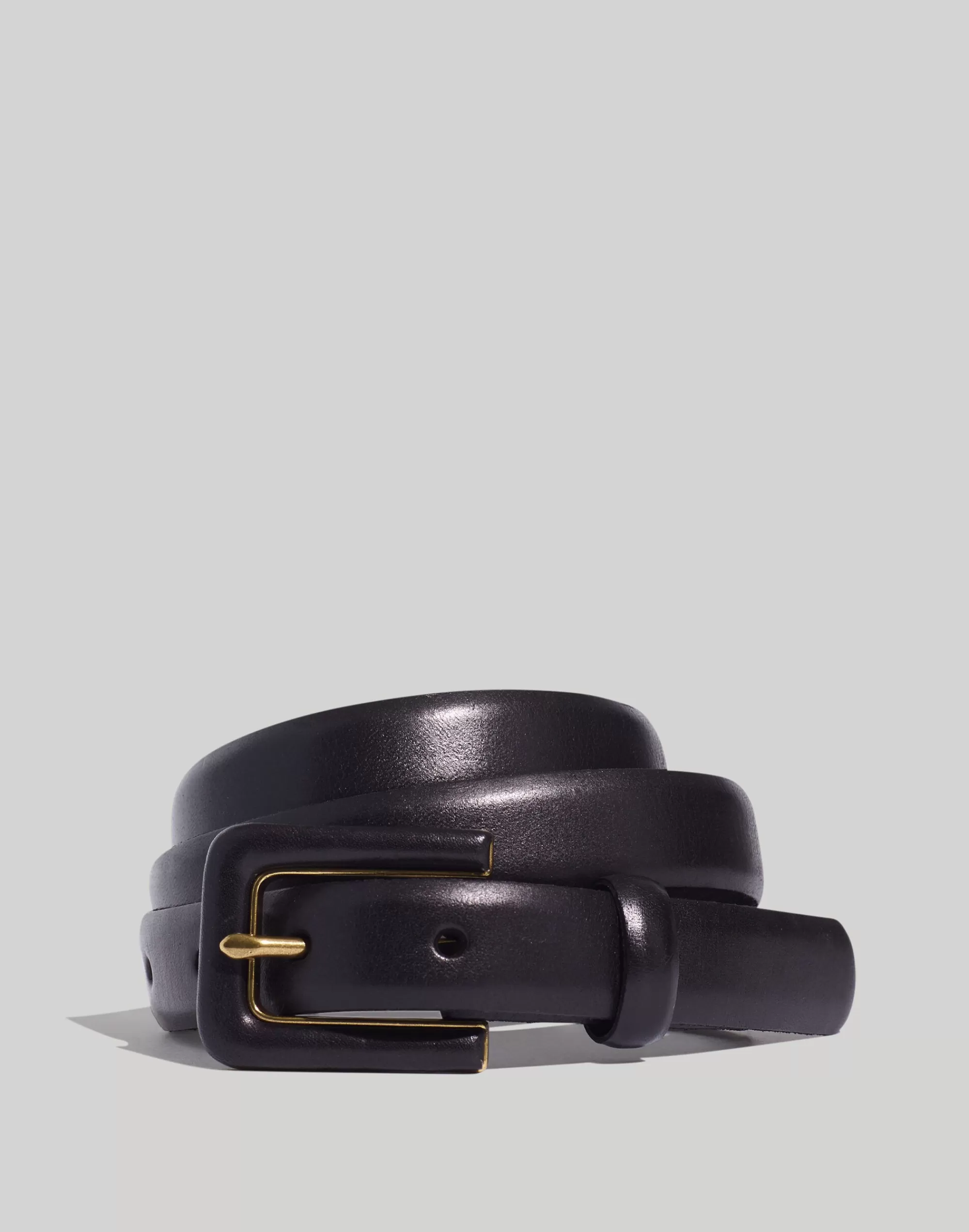 Madewell Belts>Pebbled Leather Covered Buckle Belt True Black