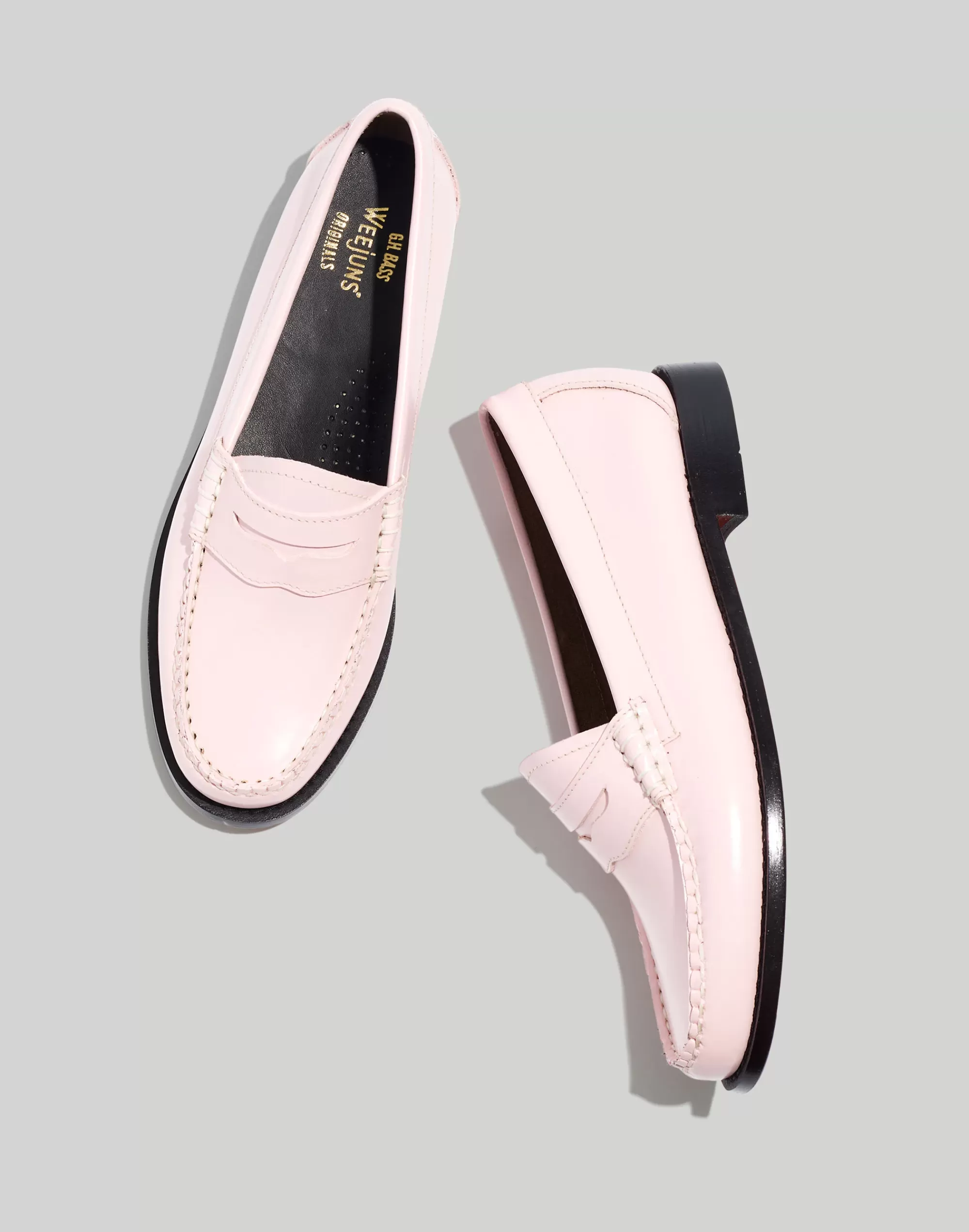 Madewell Flats>Penny Loafers Light Lilac