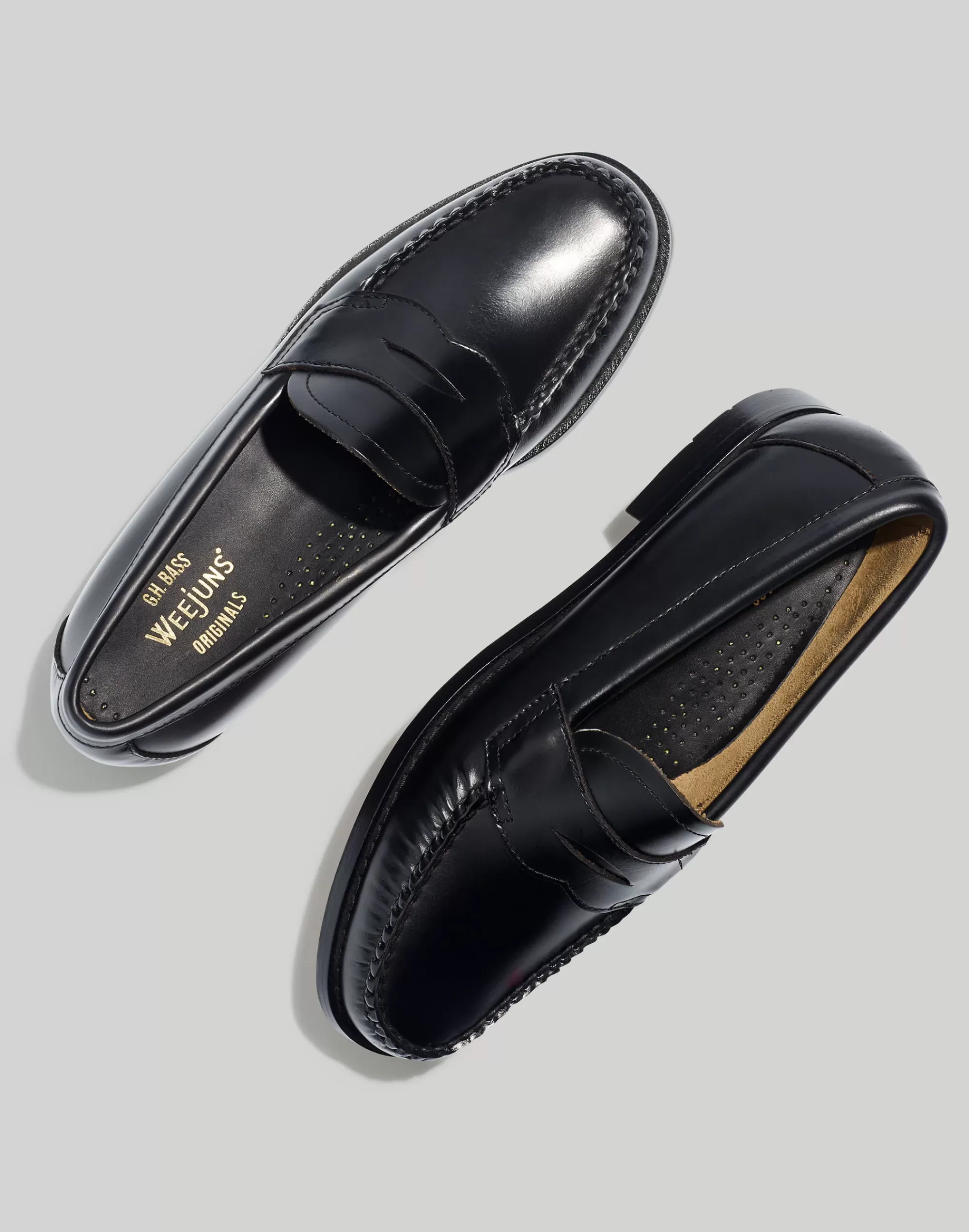 Madewell Flats>Penny Loafers Black