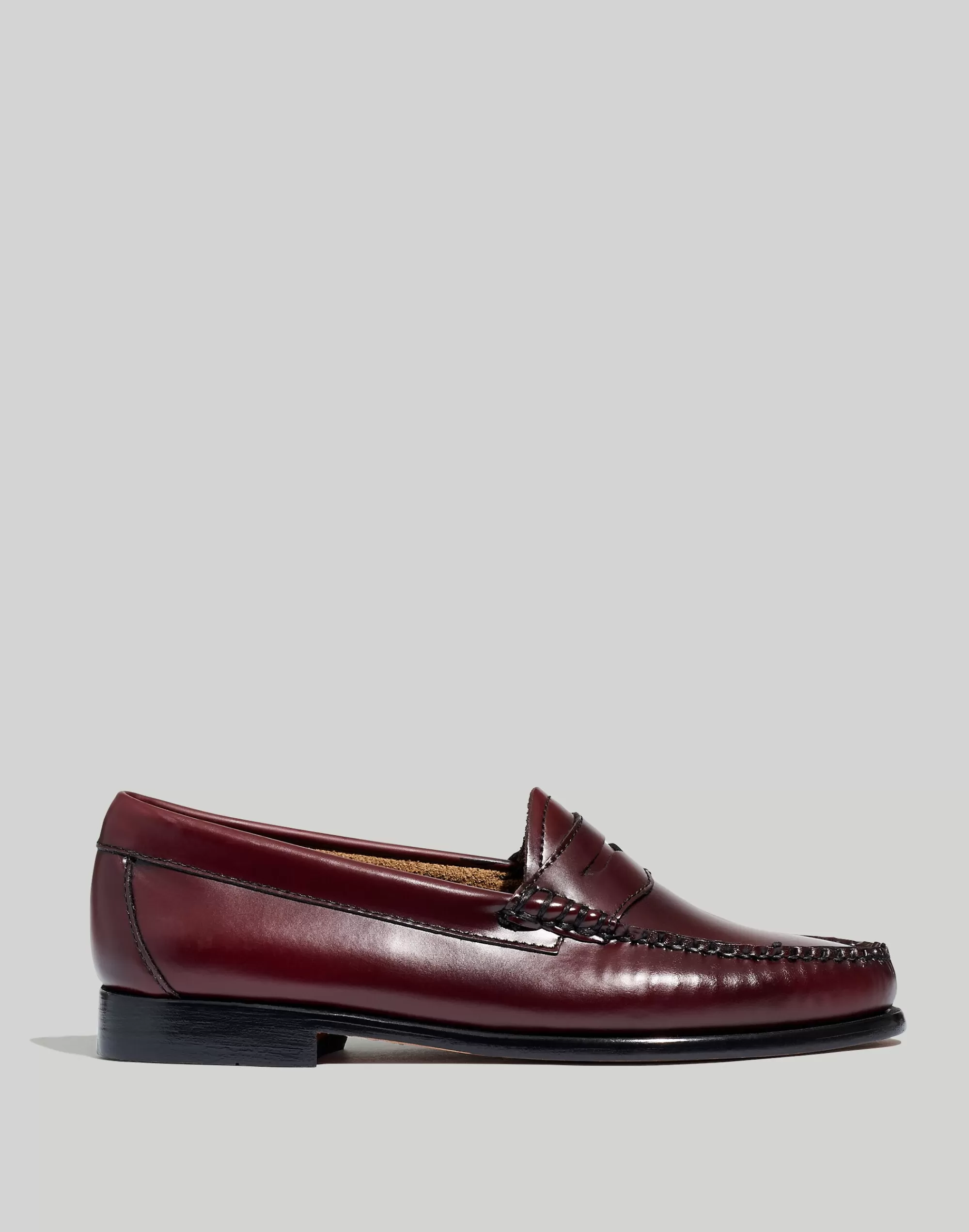 Madewell Flats>Penny Loafers Burgundy