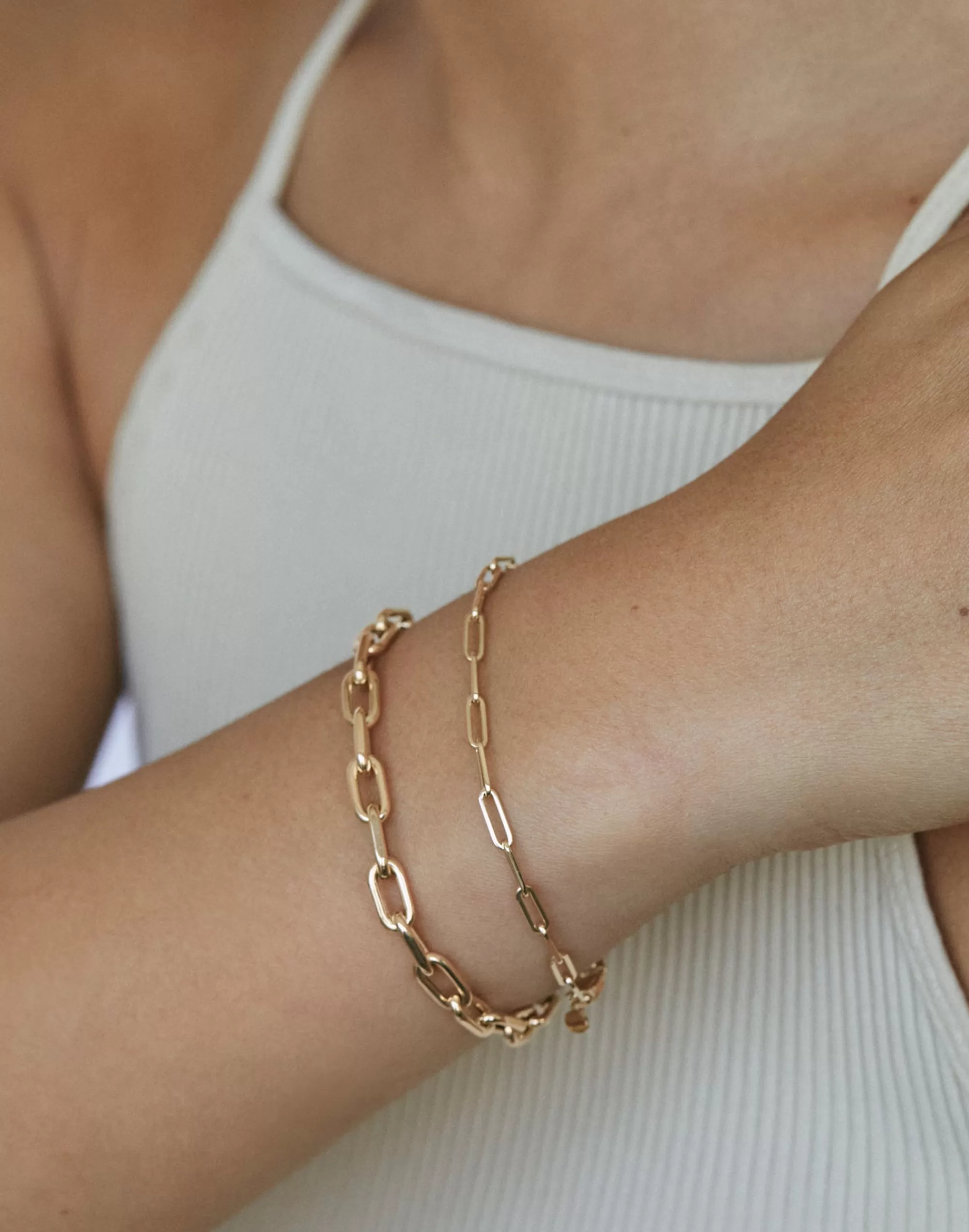 Madewell Bracelets>Petite Link Chain Bracelet Gold