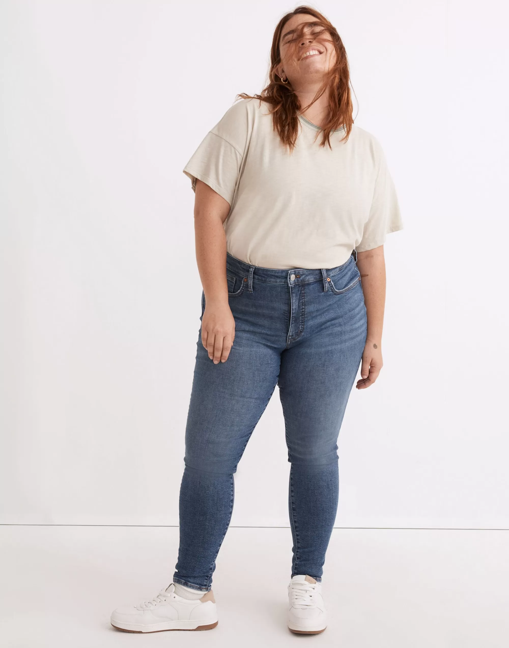 Madewell Skinny Jeans>Plus 9" Mid-Rise Skinny Jeans In Heathfield Wash