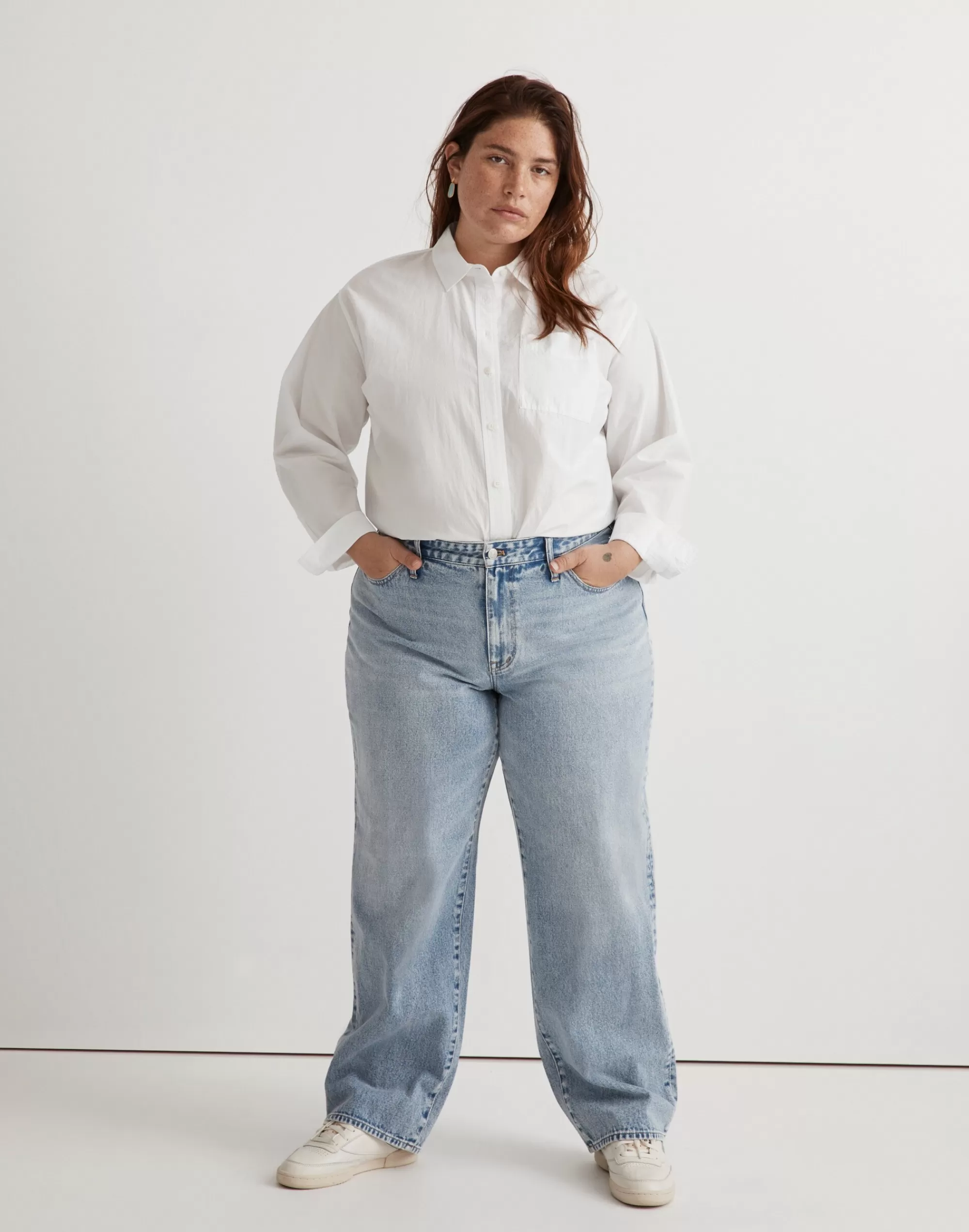 Madewell Baggy Jeans>Plus Baggy Straight Jeans In Olvera Wash