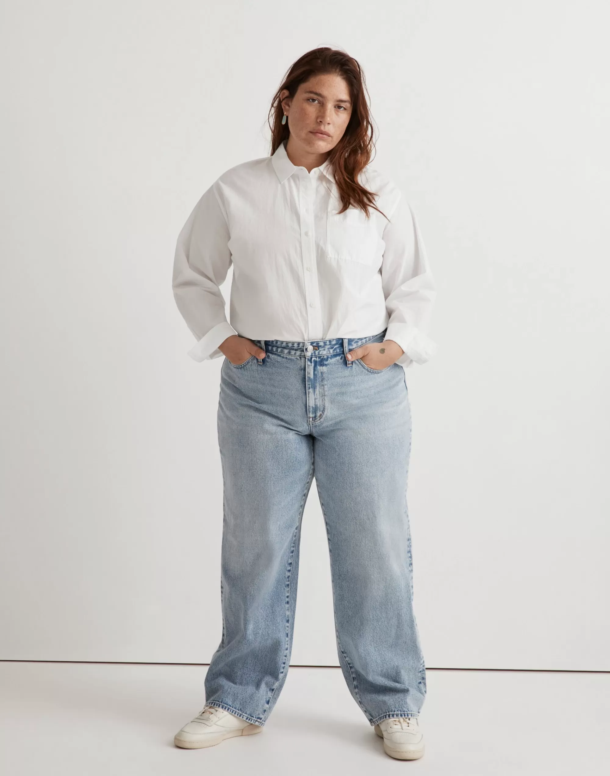 Madewell Straight-Leg Jeans>Plus Baggy Straight Jeans In Olvera Wash