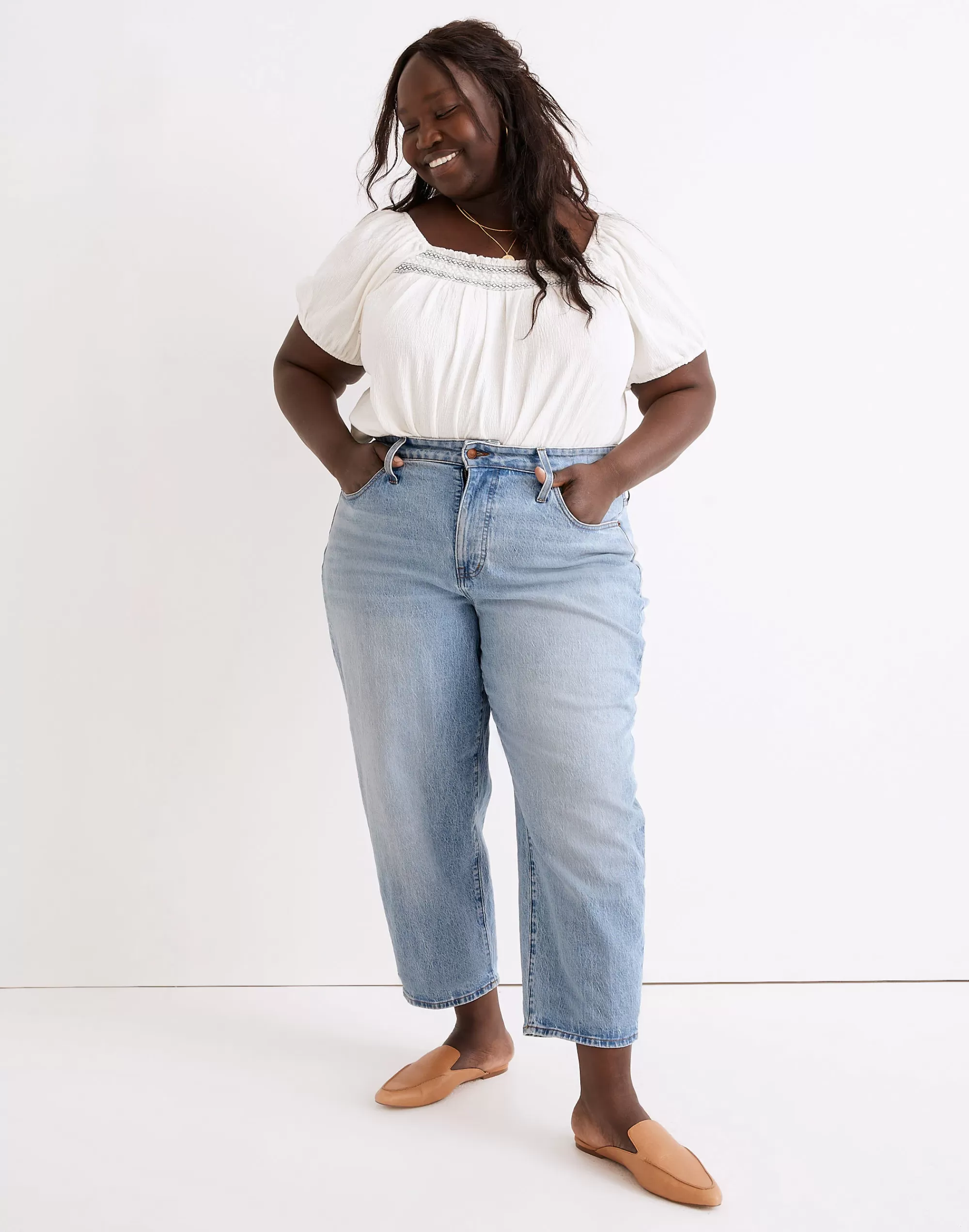 Madewell Straight-Leg Jeans>Plus Balloon Jeans In Whistler Wash