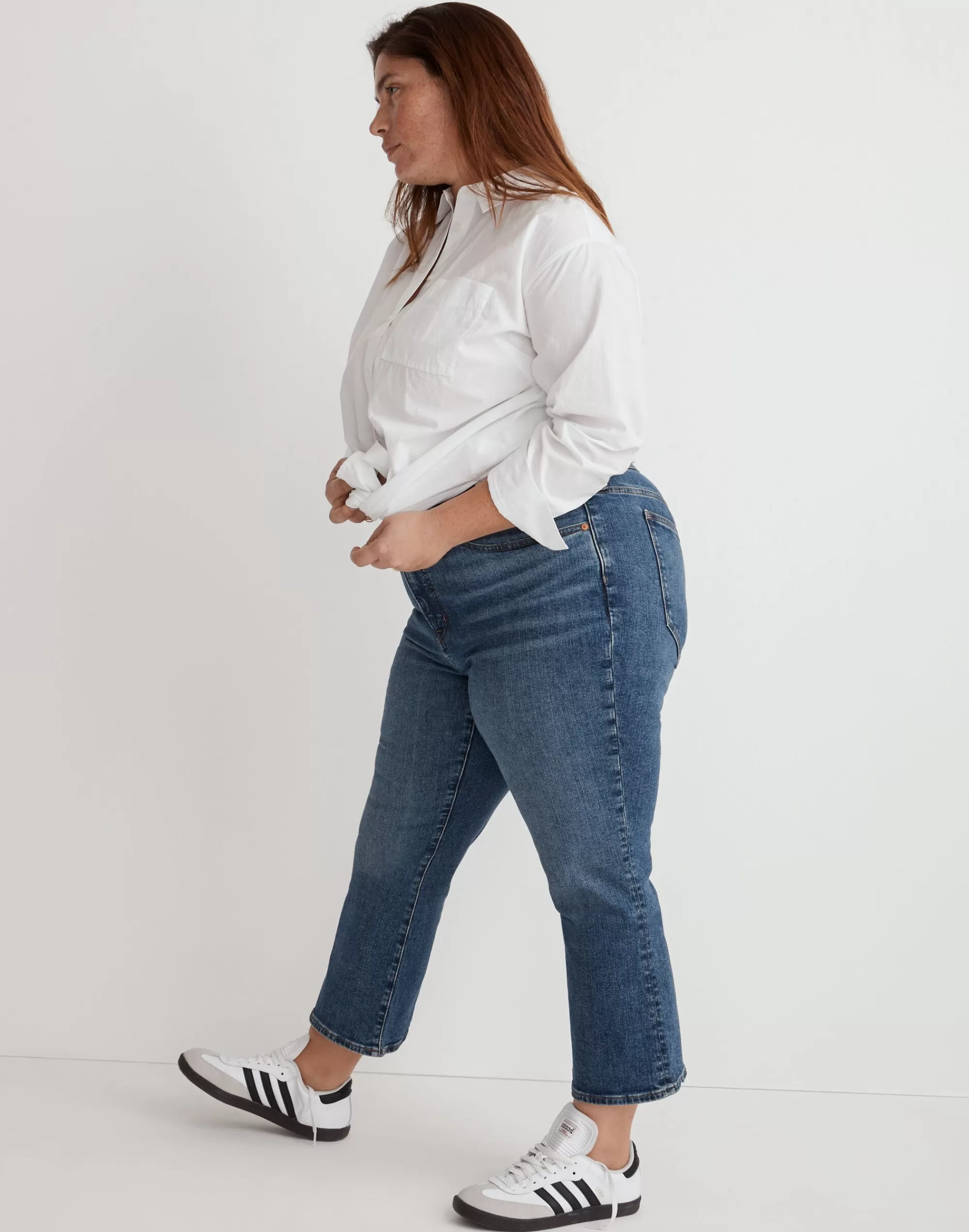 Madewell Kick Out Crop Jeans>Plus Cali Demi-Boot Jeans In Glenside Wash