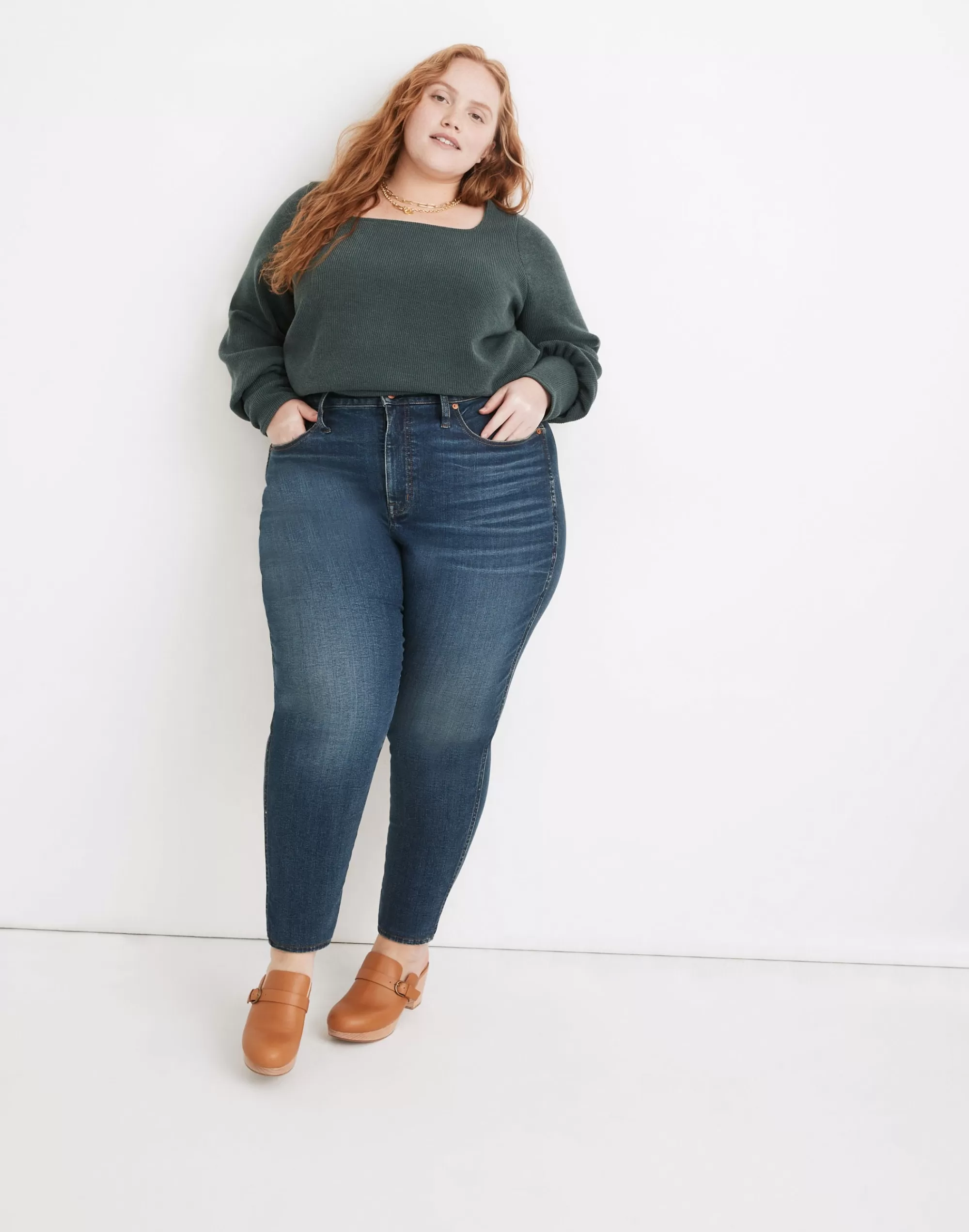 Madewell Skinny Jeans>Plus Curvy High-Rise Skinny Jeans In Lanette Wash