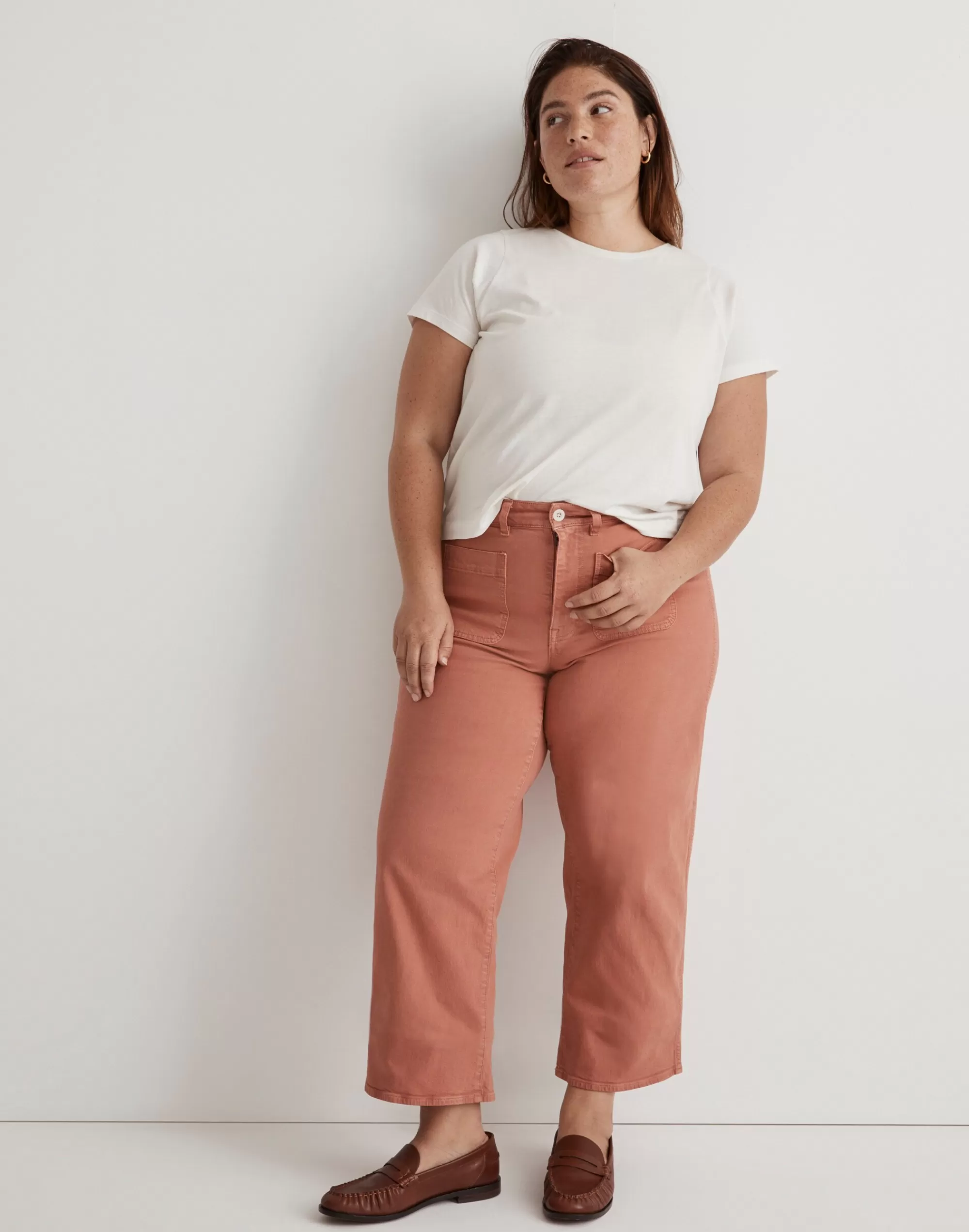 Madewell Pants>Plus Emmett 2.0 Wide-Leg Crop Pants Dried Rose