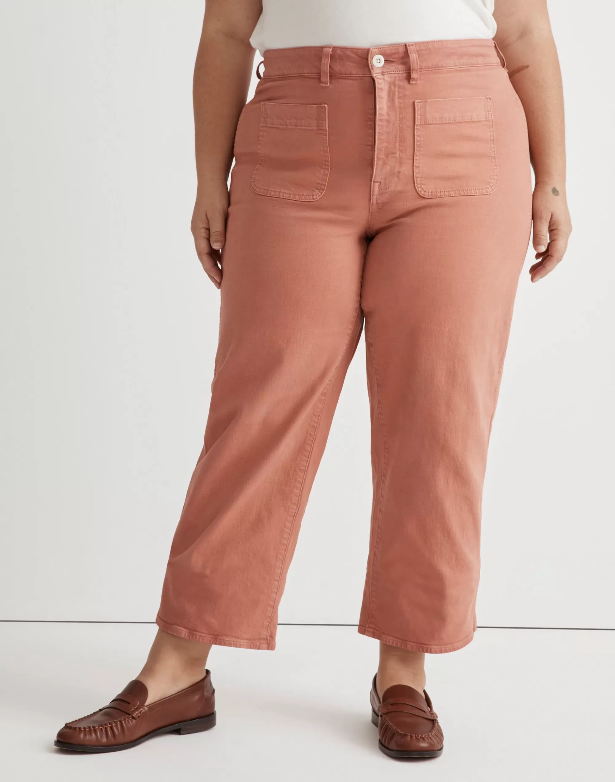 Madewell Pants>Plus Emmett 2.0 Wide-Leg Crop Pants Dried Rose