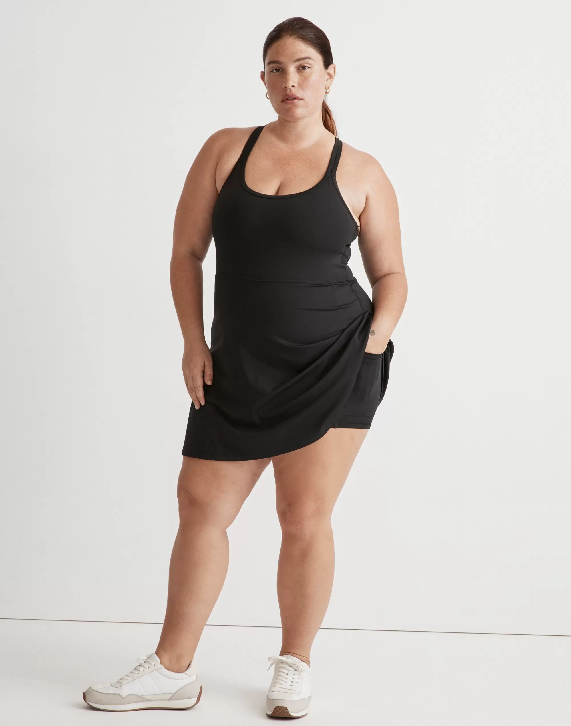 Madewell Activewear>Plus Flex Cutout Fitness Dress True Black